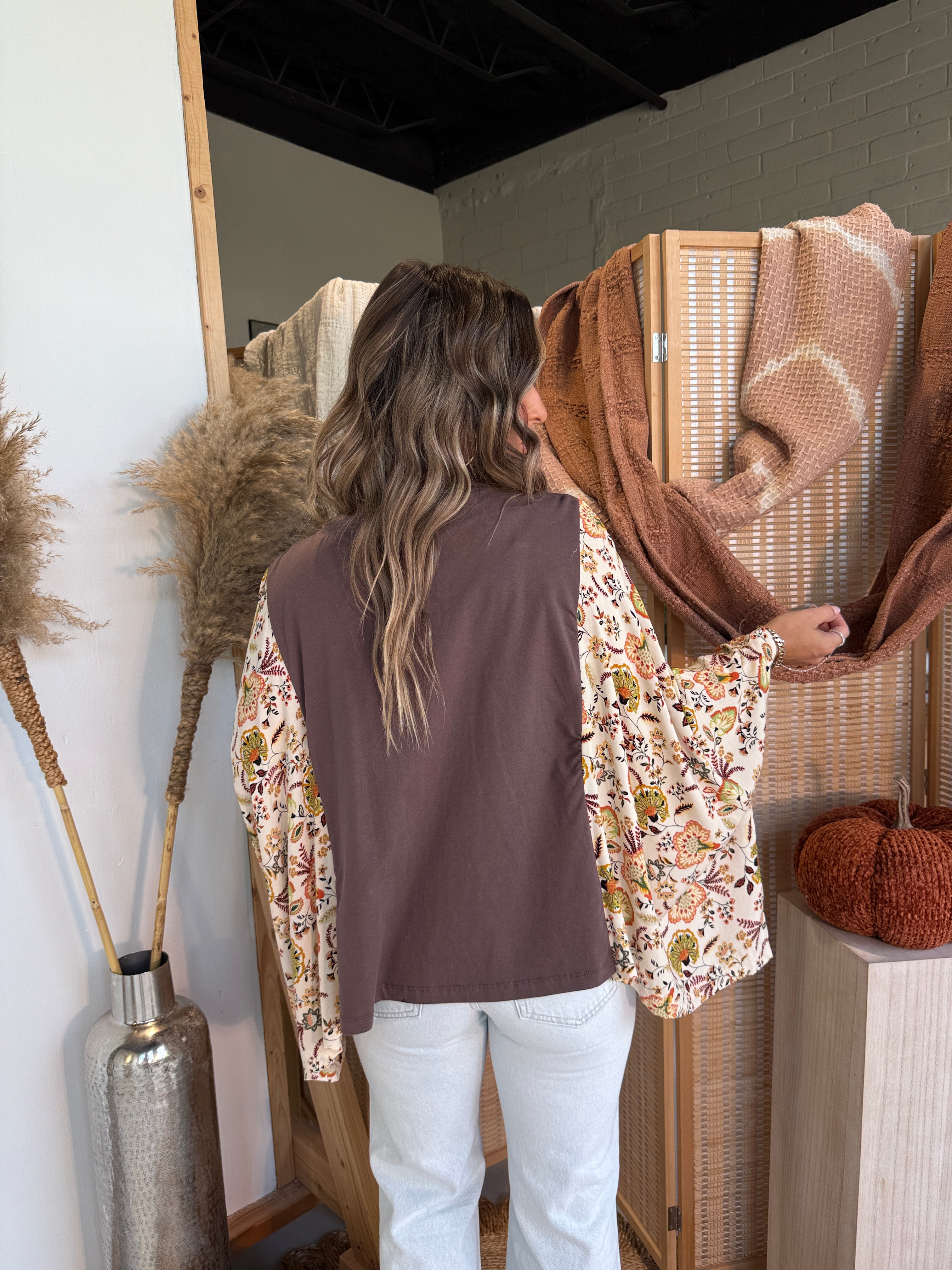 Rock N Roll Vintage Kimono Tee Brown
