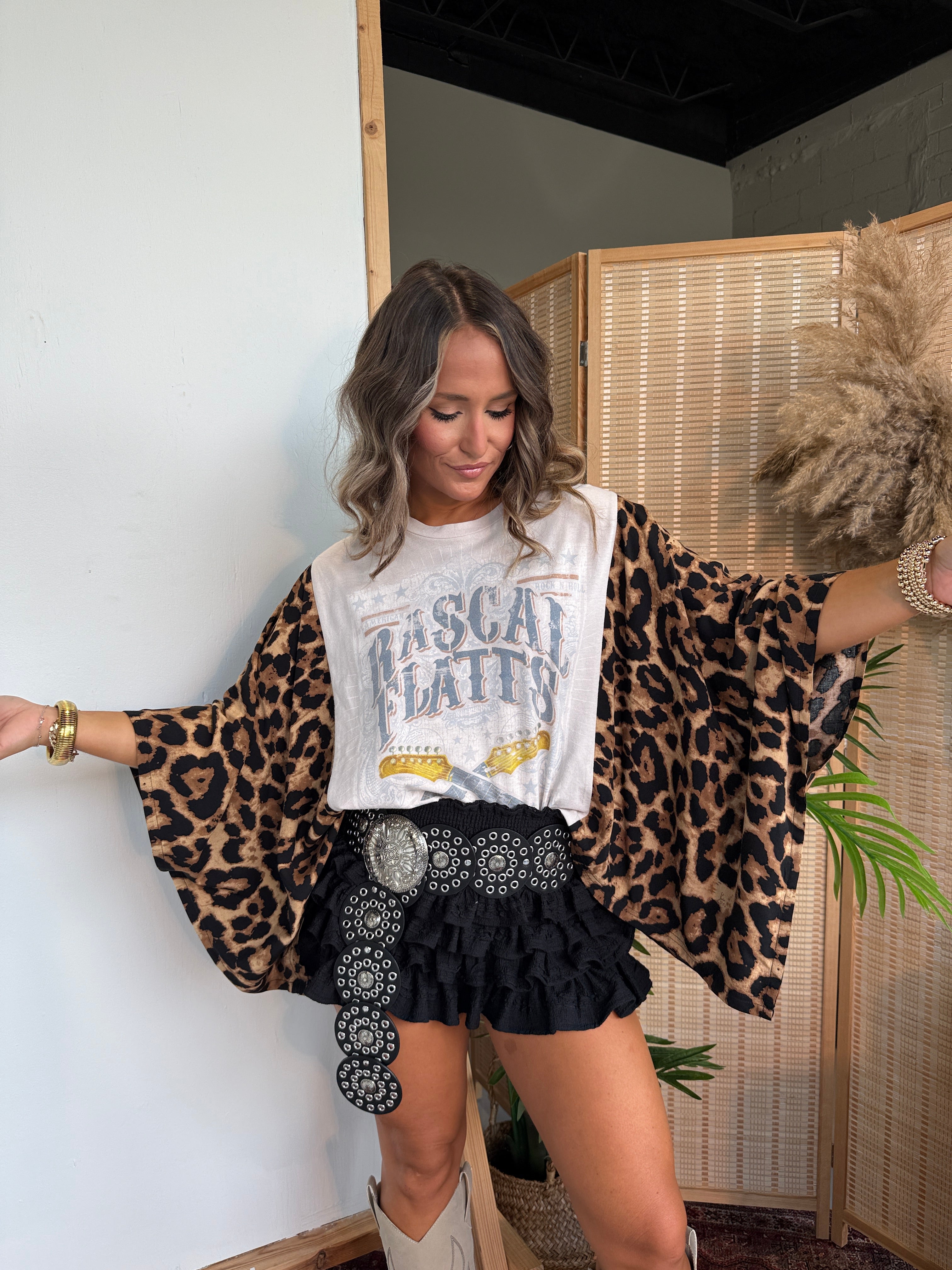 Rascal Flatts Mix & Match Tee Taupe Cheetah