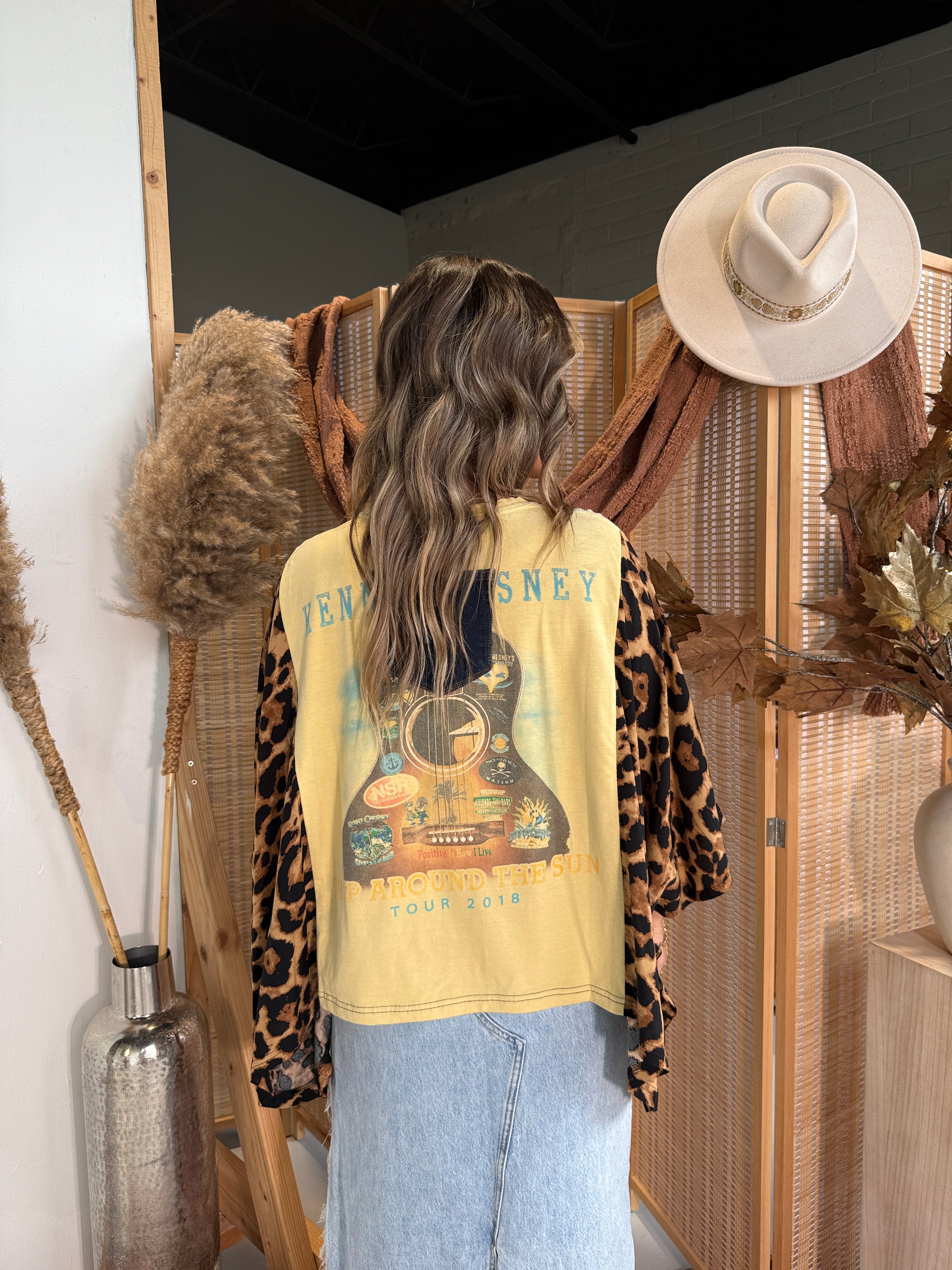 Kenny Chesney Mix & Match Tee Yellow Cheetah