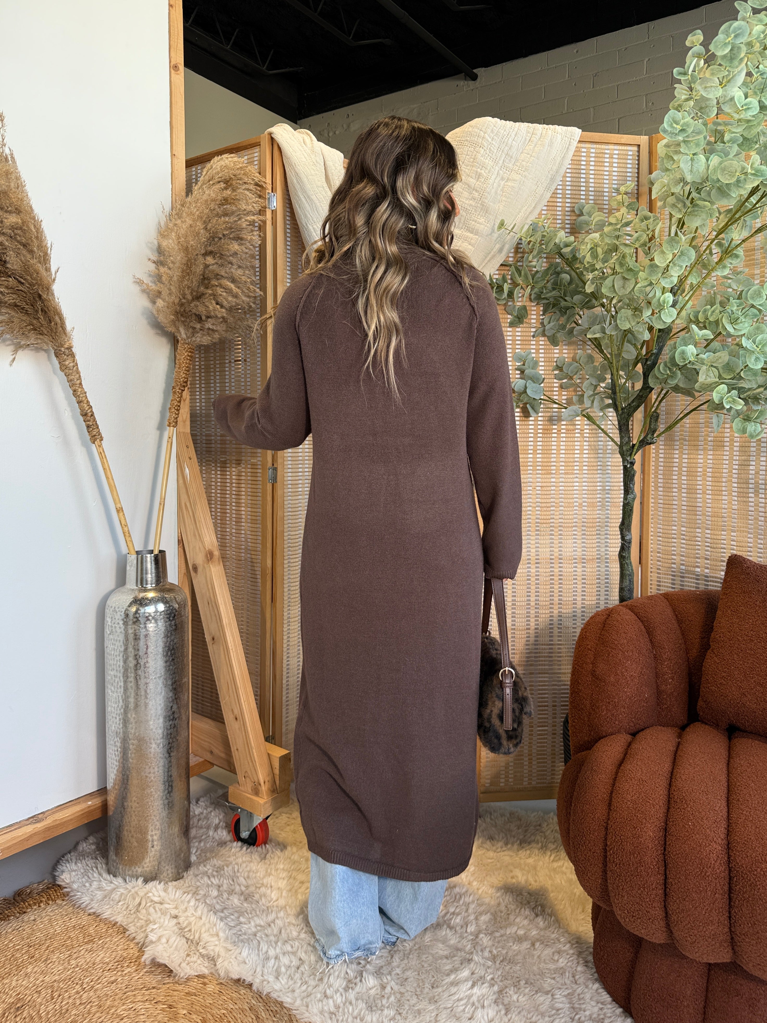 Saddle & Rose Maxi Sweater Top Brown (Pre-Order)