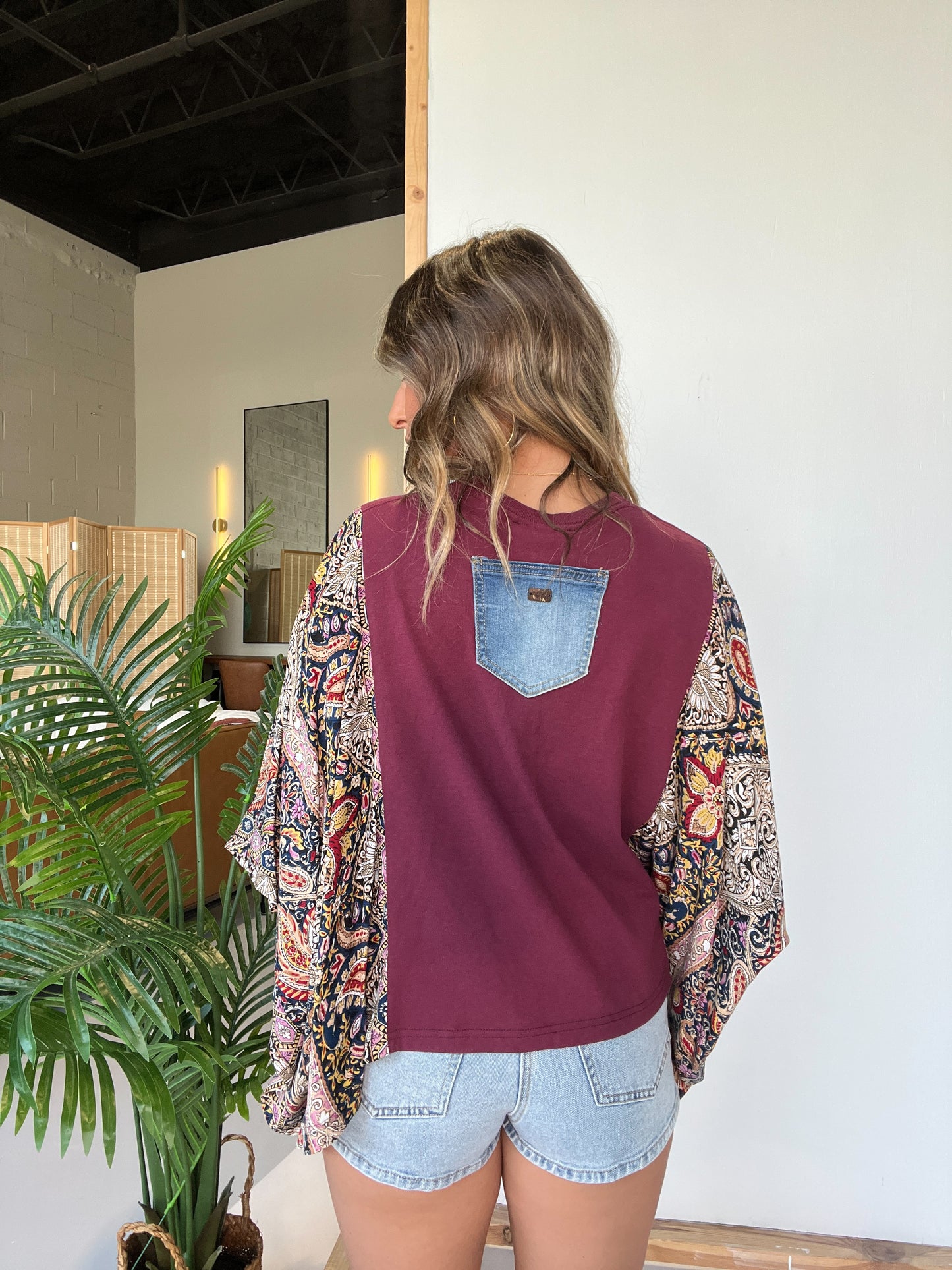 Guns N' Roses Mix & Match Tee Maroon Floral