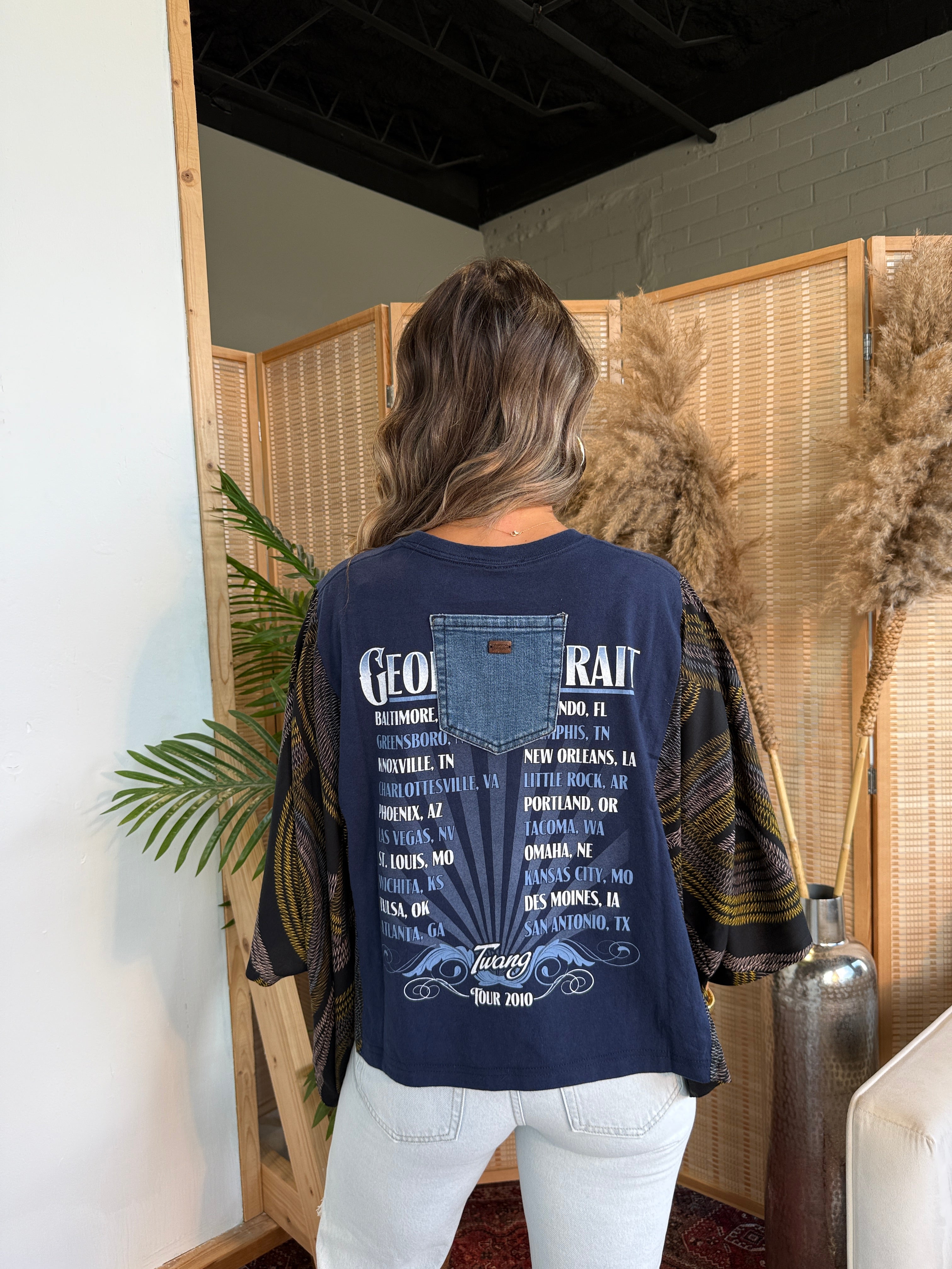 George Strait Mix & Match Tee Navy Multi