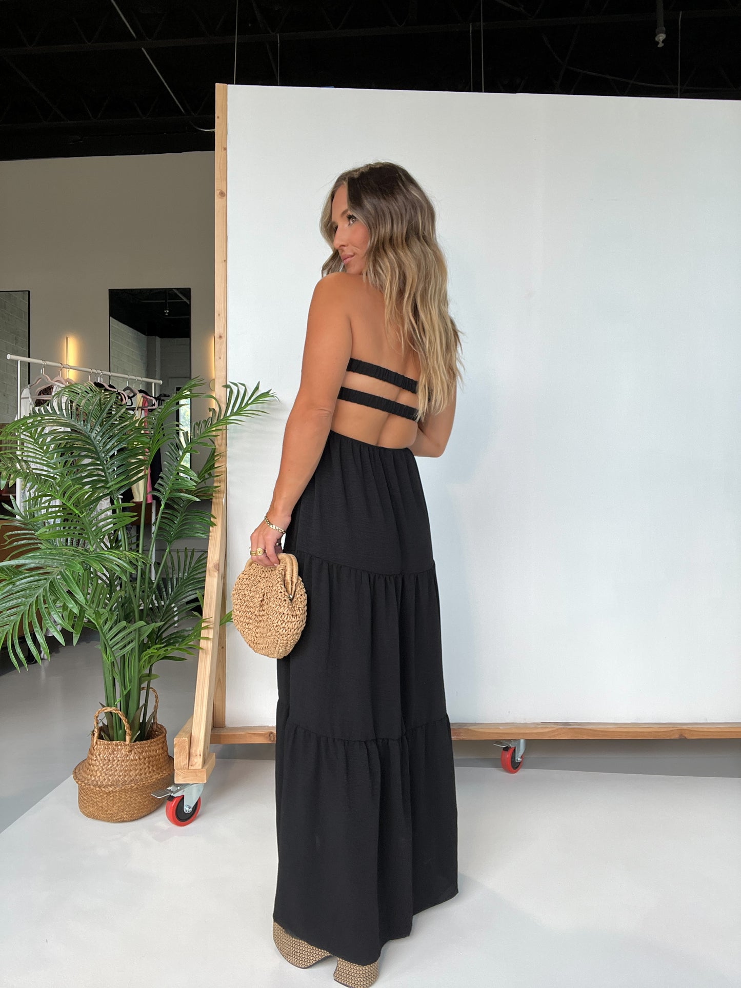 Dusk to Dawn Strapless Maxi Dress Black