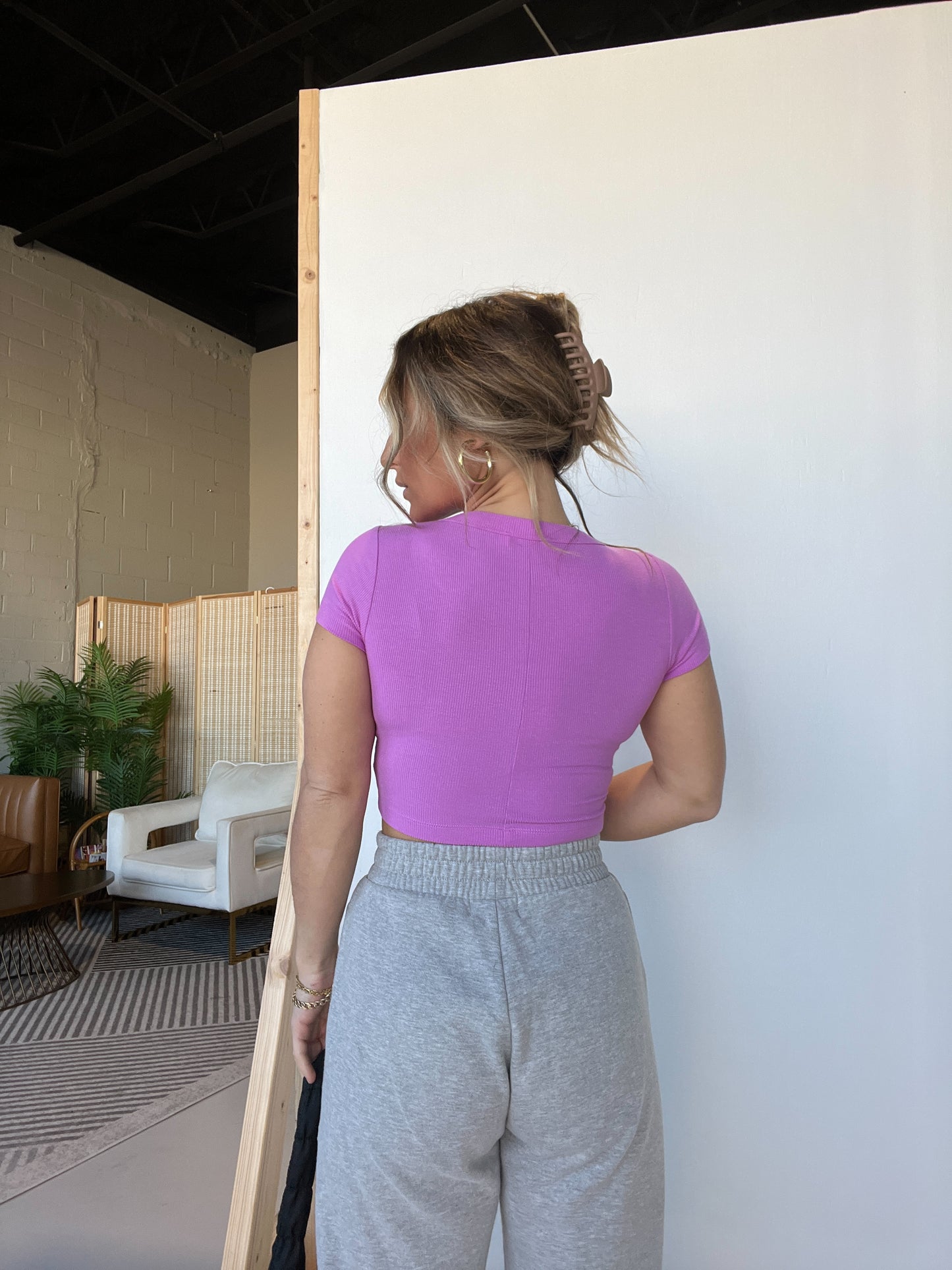 Decker Scoop Tee Bright Mauve