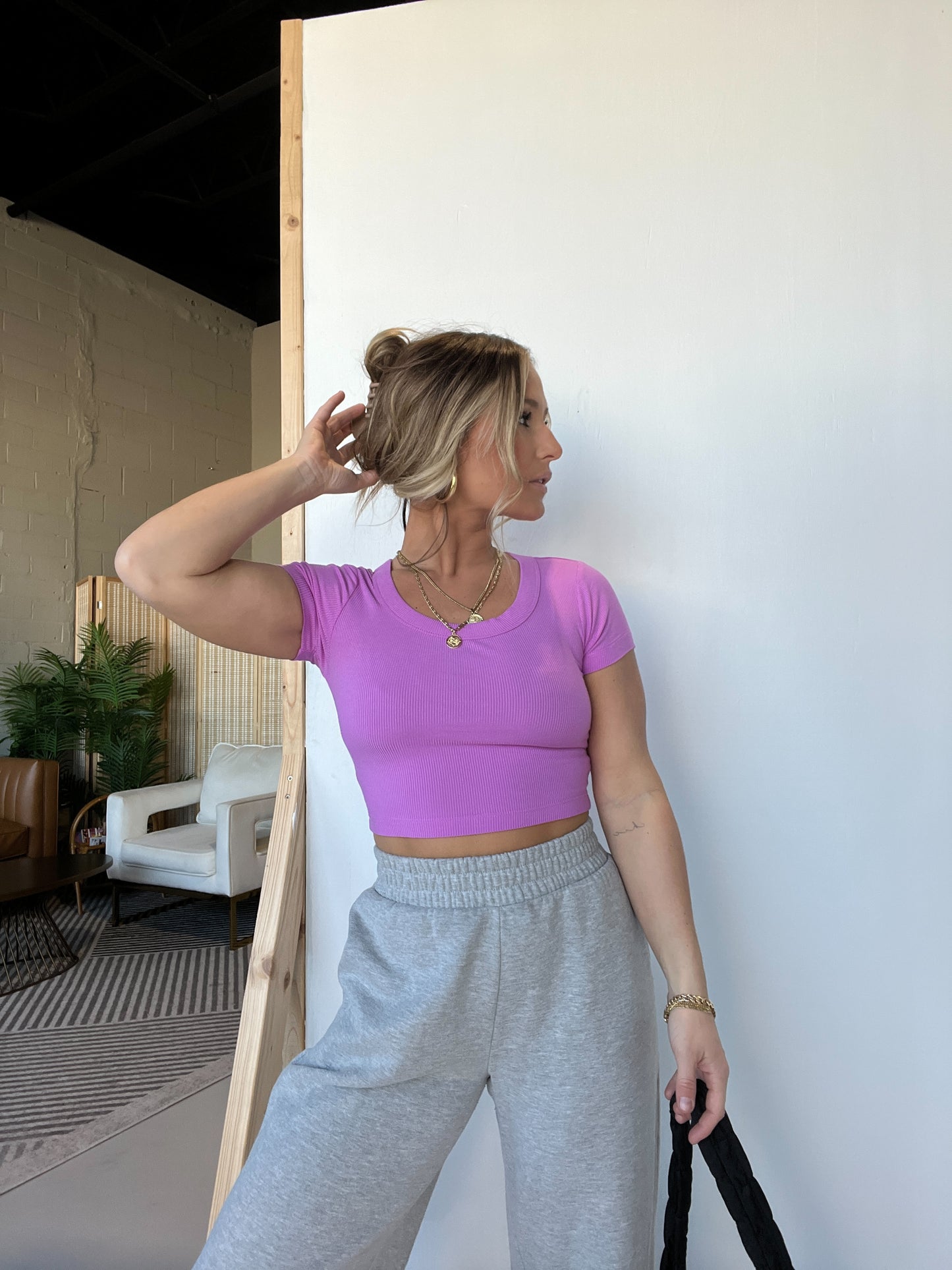 Decker Scoop Tee Bright Mauve