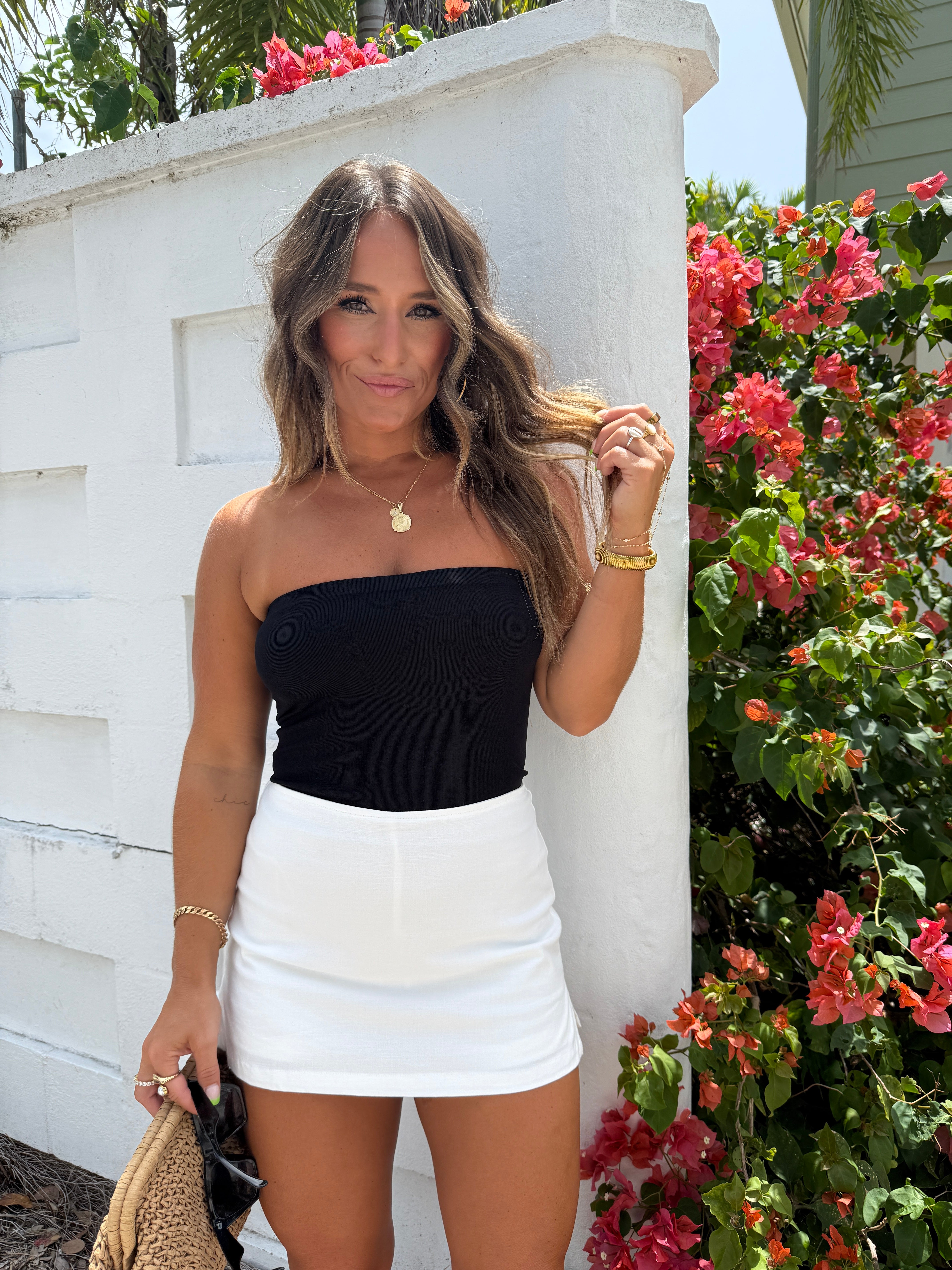 Don't Be Shy Tube Top Black