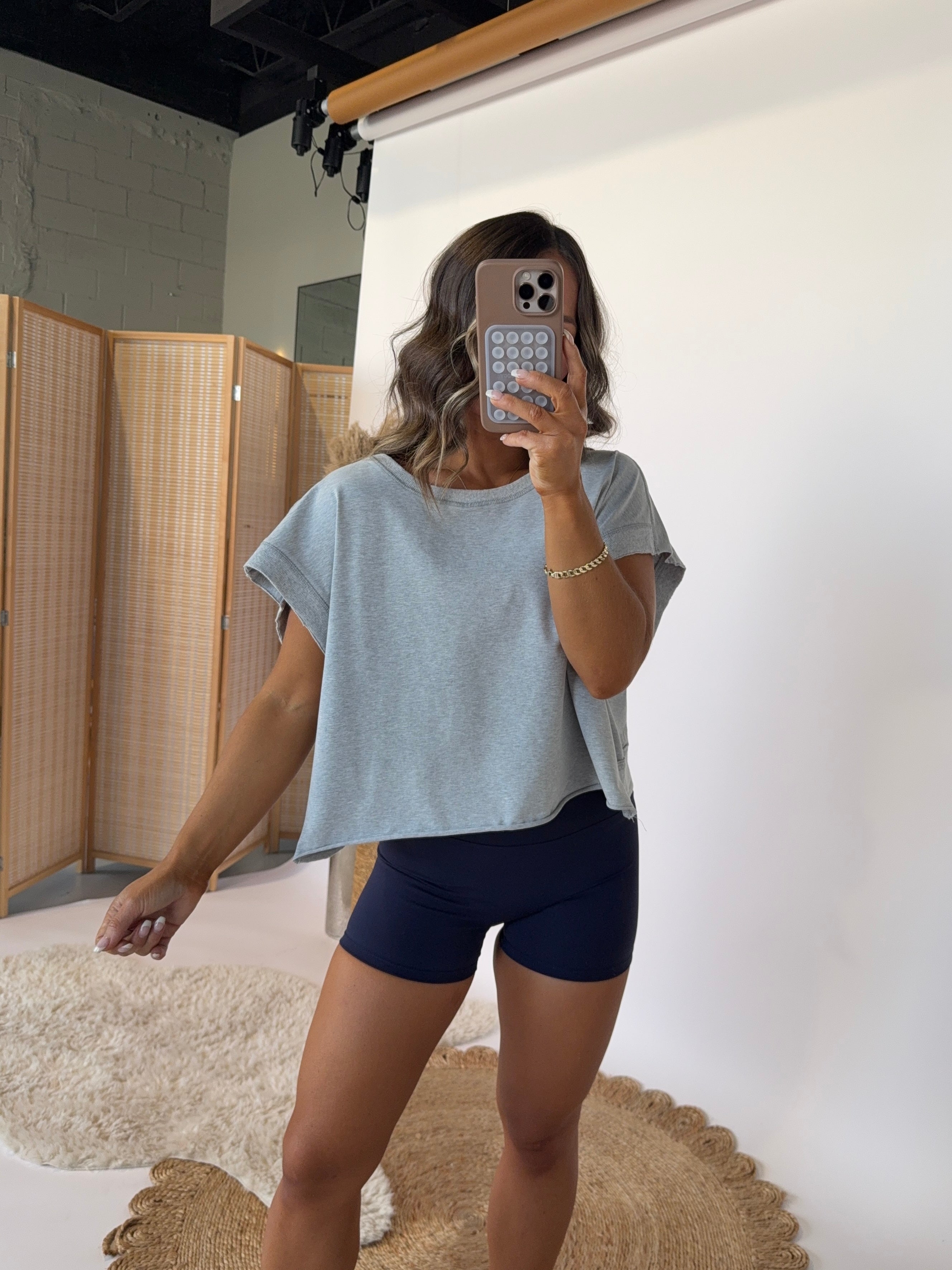 Brookie Athletic Top Heather Grey