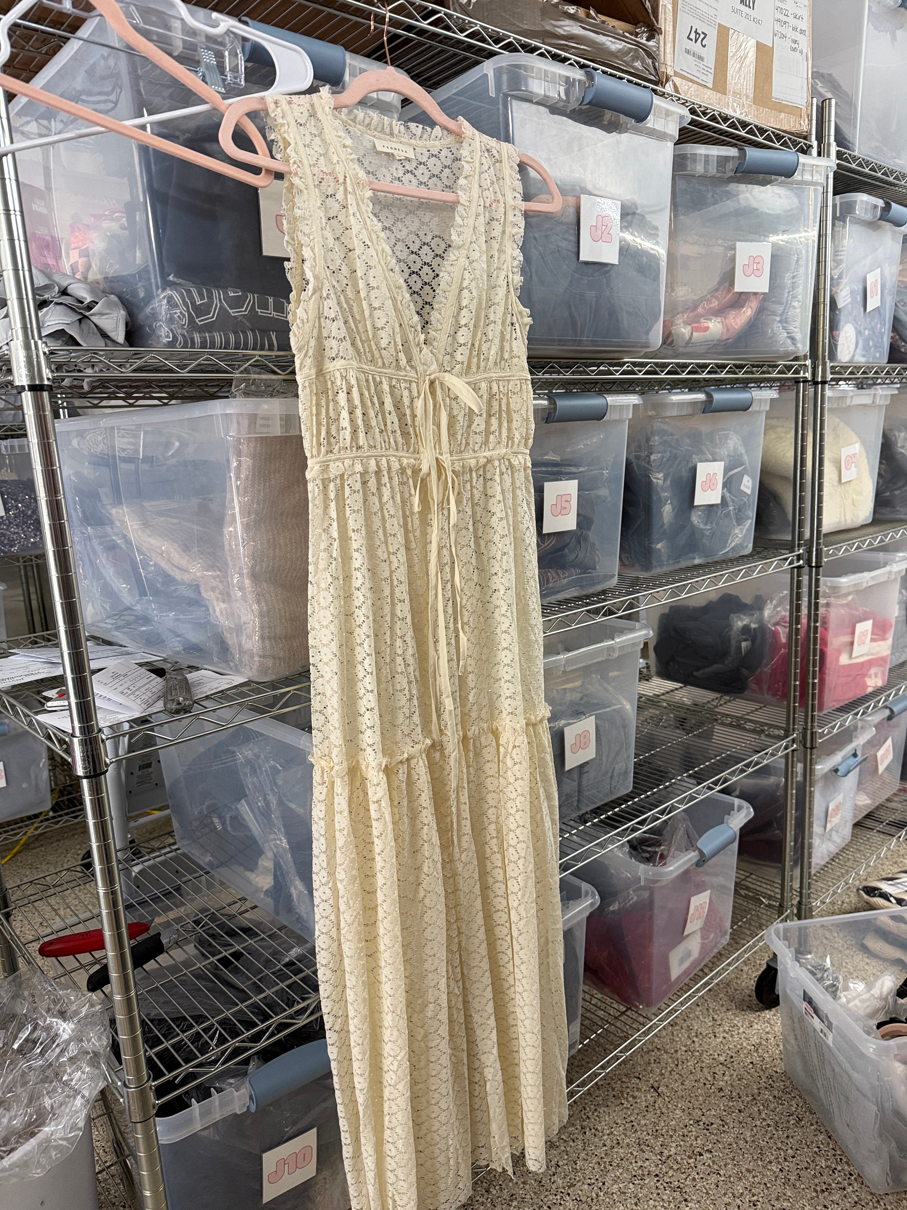 Mandy Lace Duster Off White