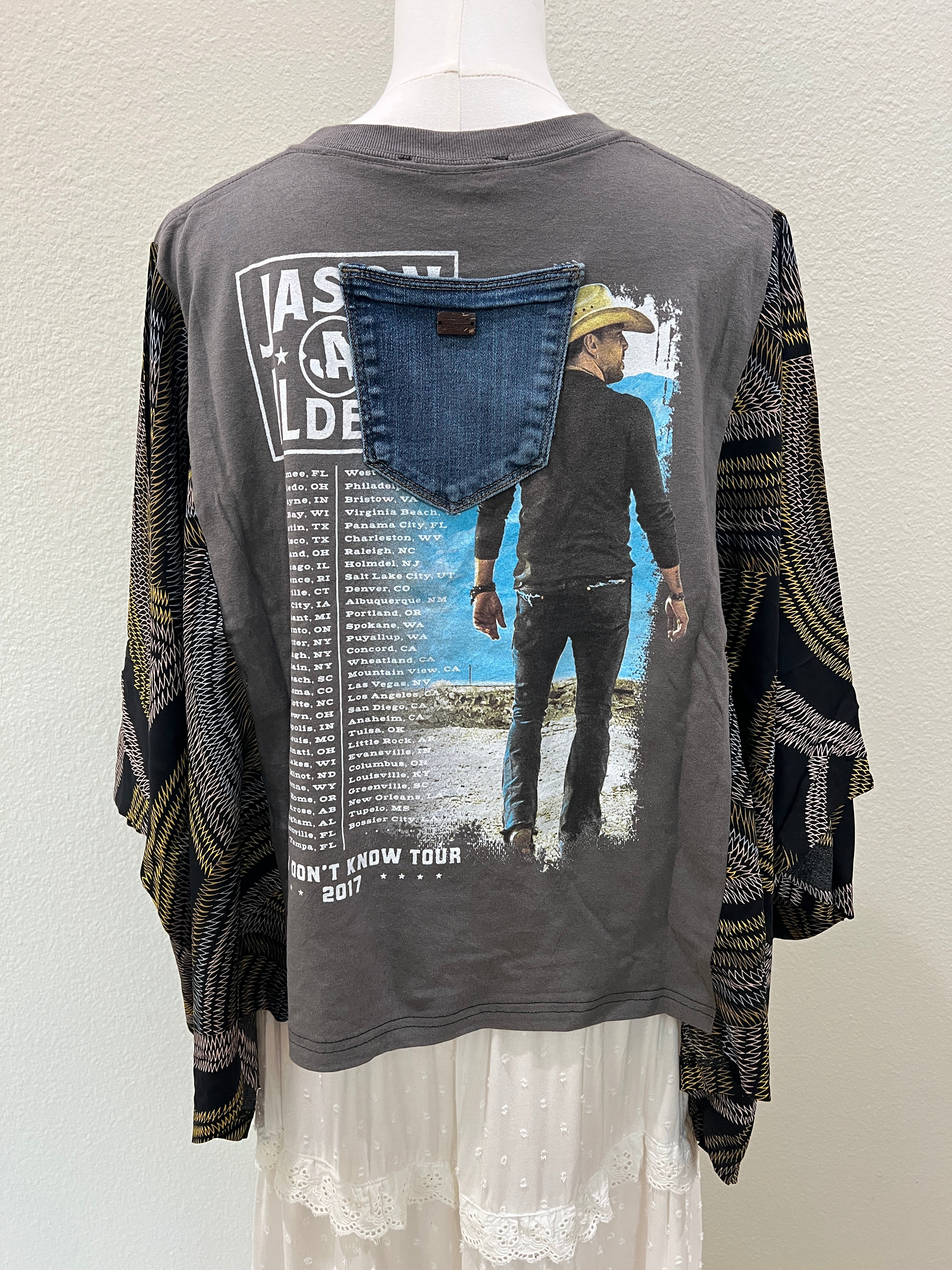 Jason Aldean Mix & Match Tee Grey Multi