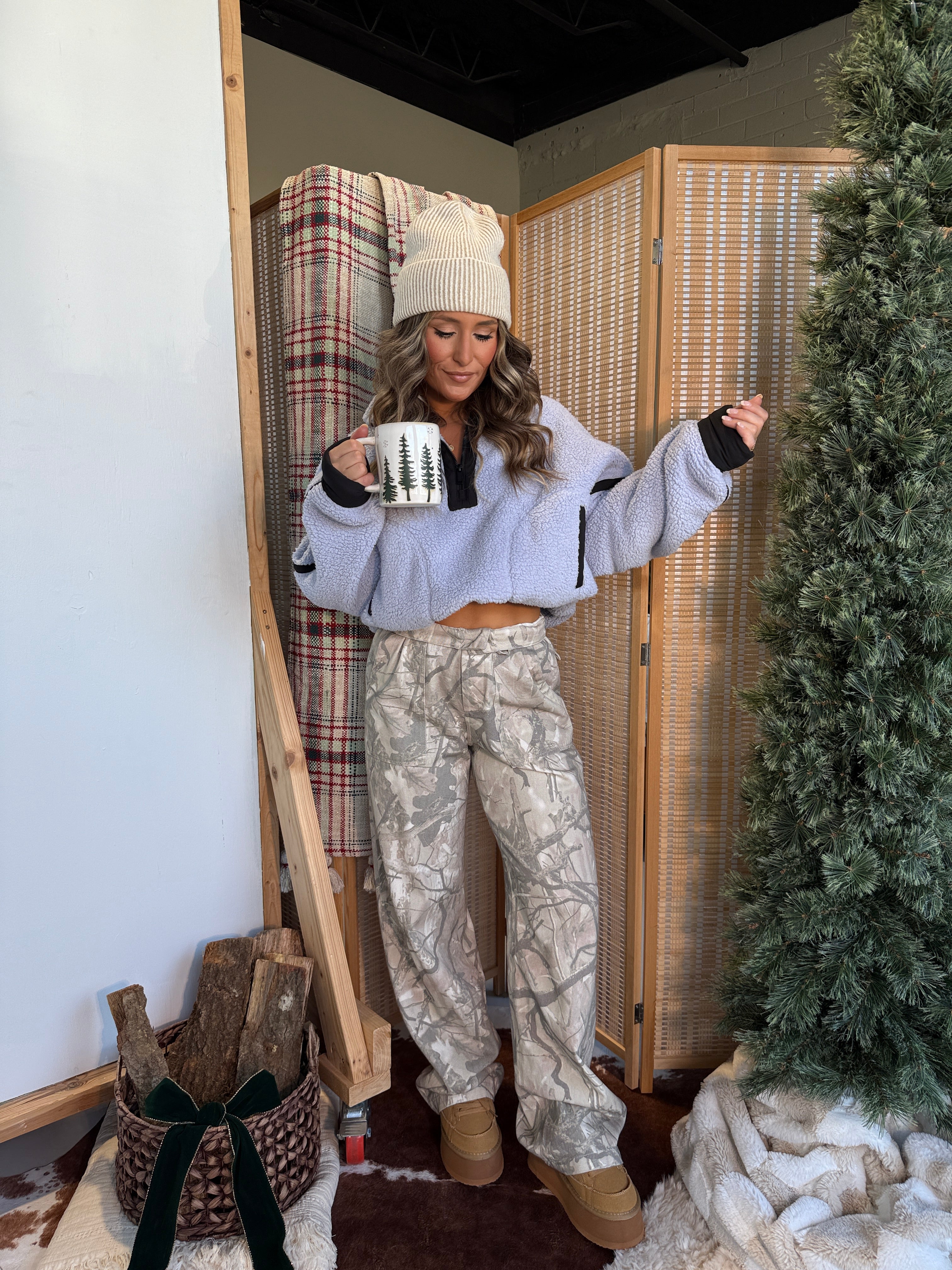 Woodlen High Waisted Camo Cargos