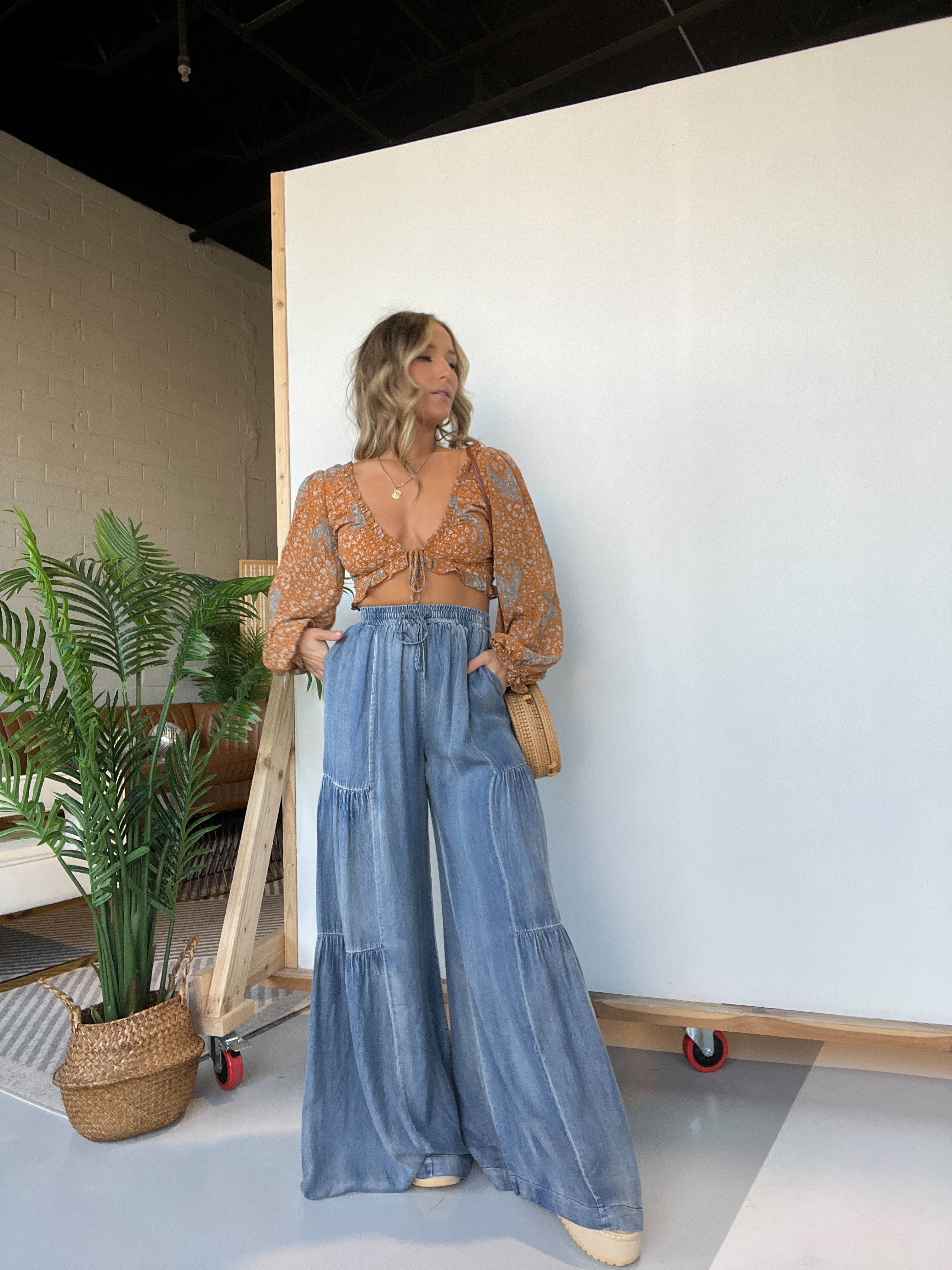 Nicola Tencel Wide Leg Bottoms