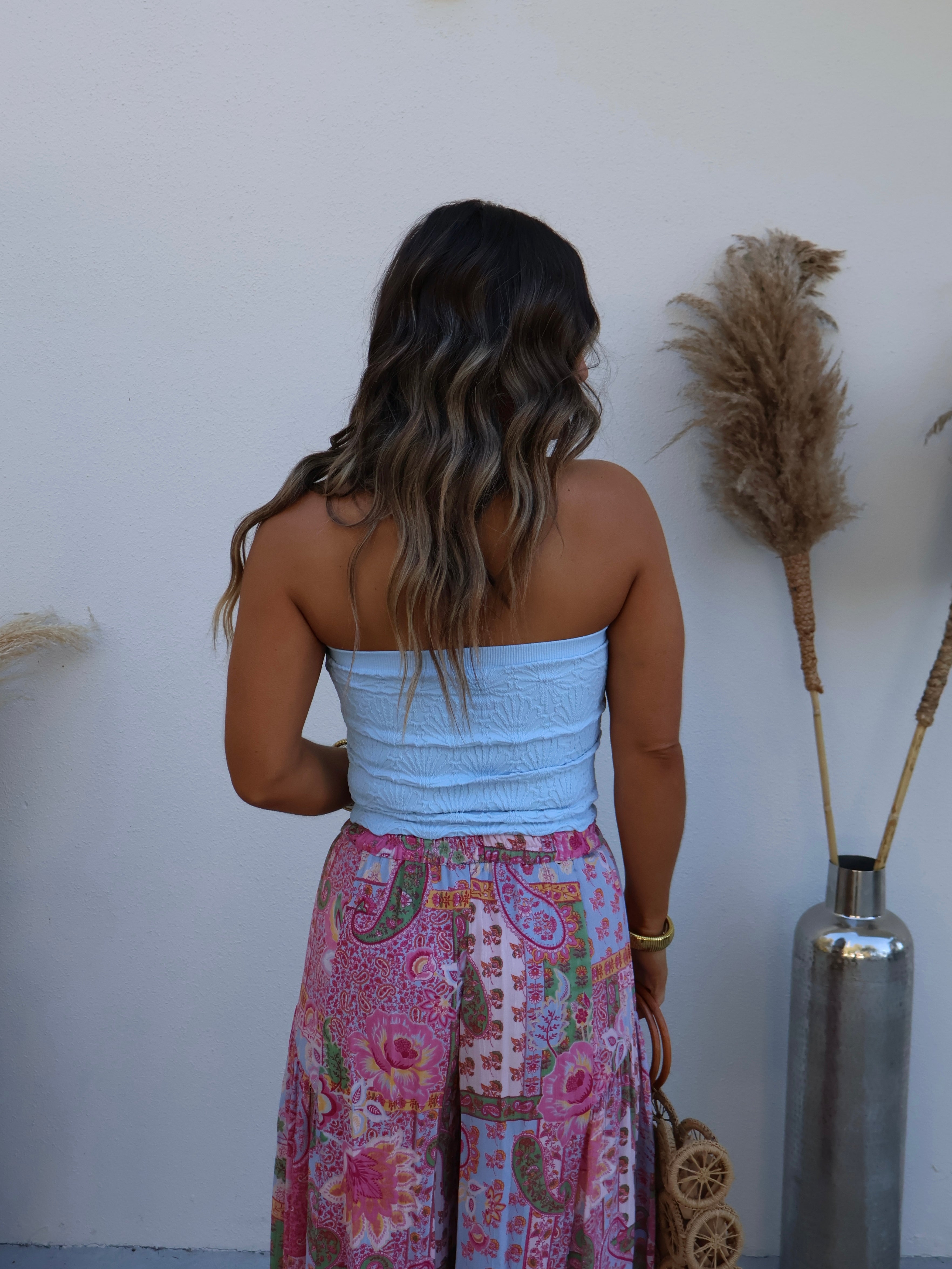 Run Away Tube Top Serene Blue
