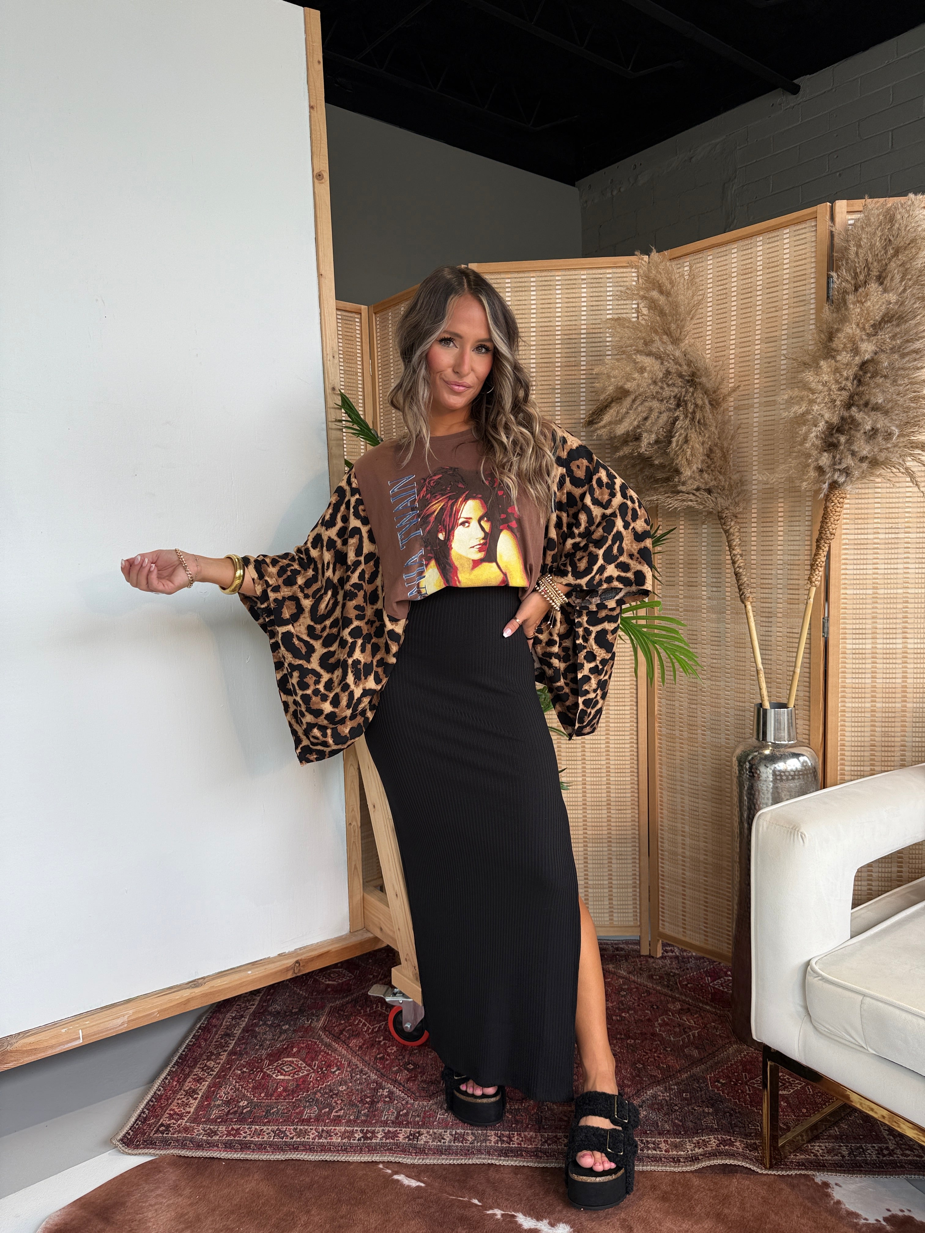 Shania Twain Mix & Match Tee Brown Cheetah
