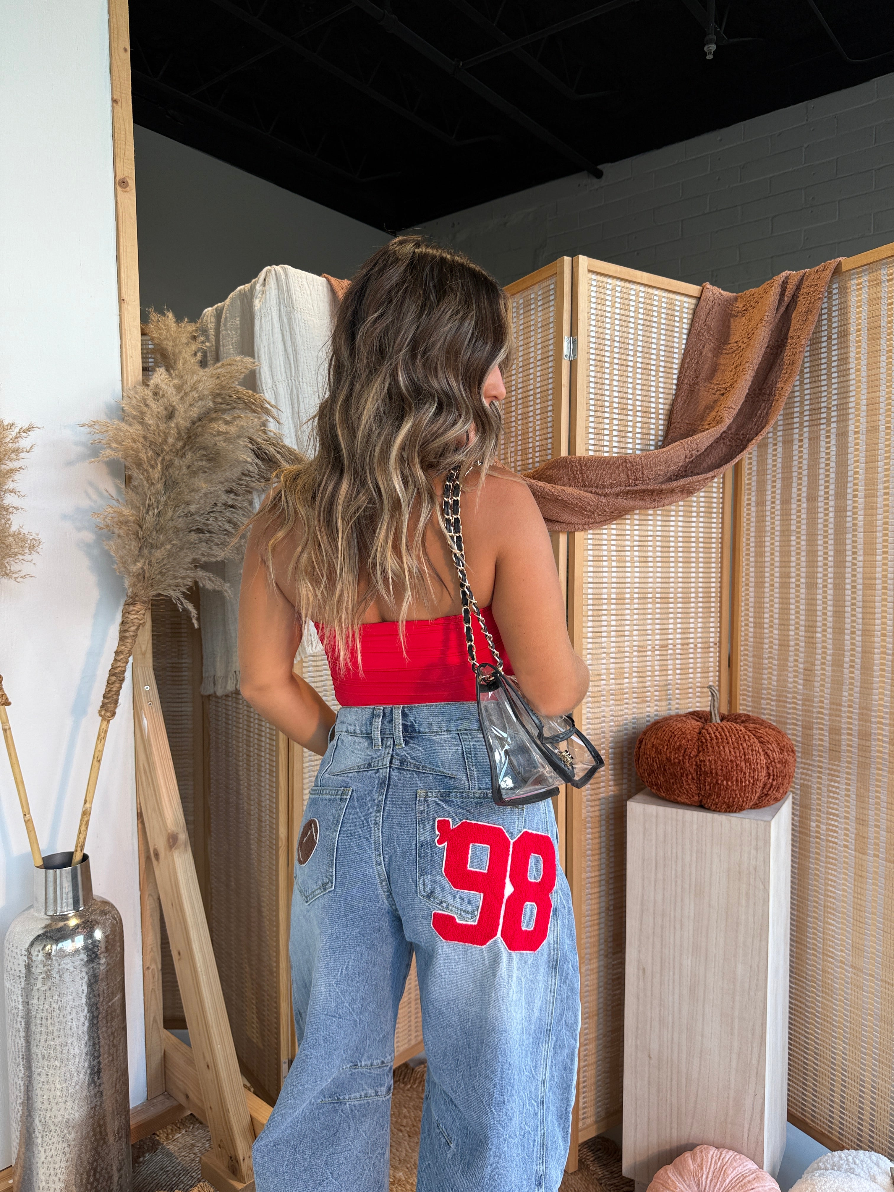 Football Sunday Barrel Jeans Denim