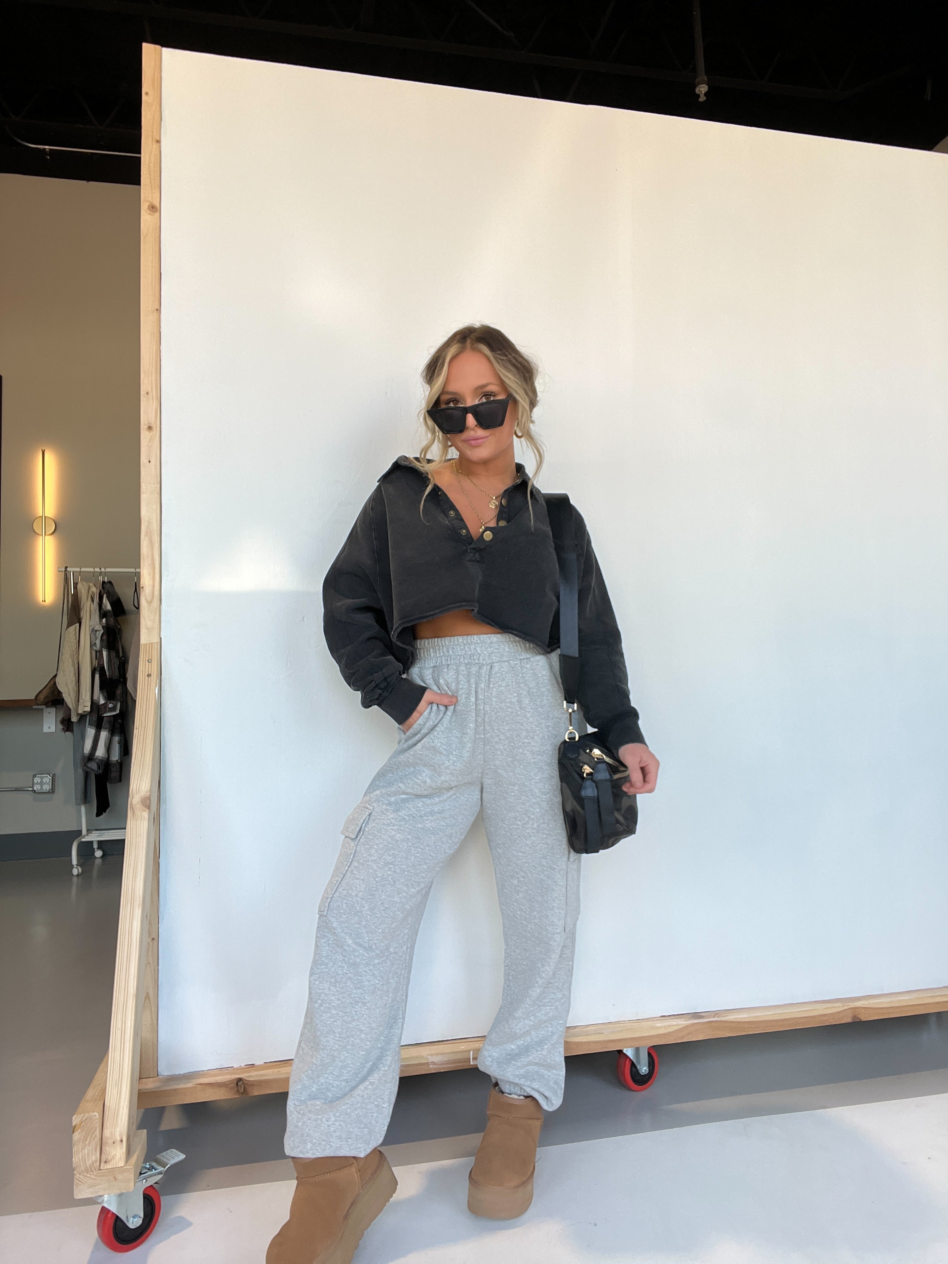 FP Dupe Cropped Sweatshirt Black