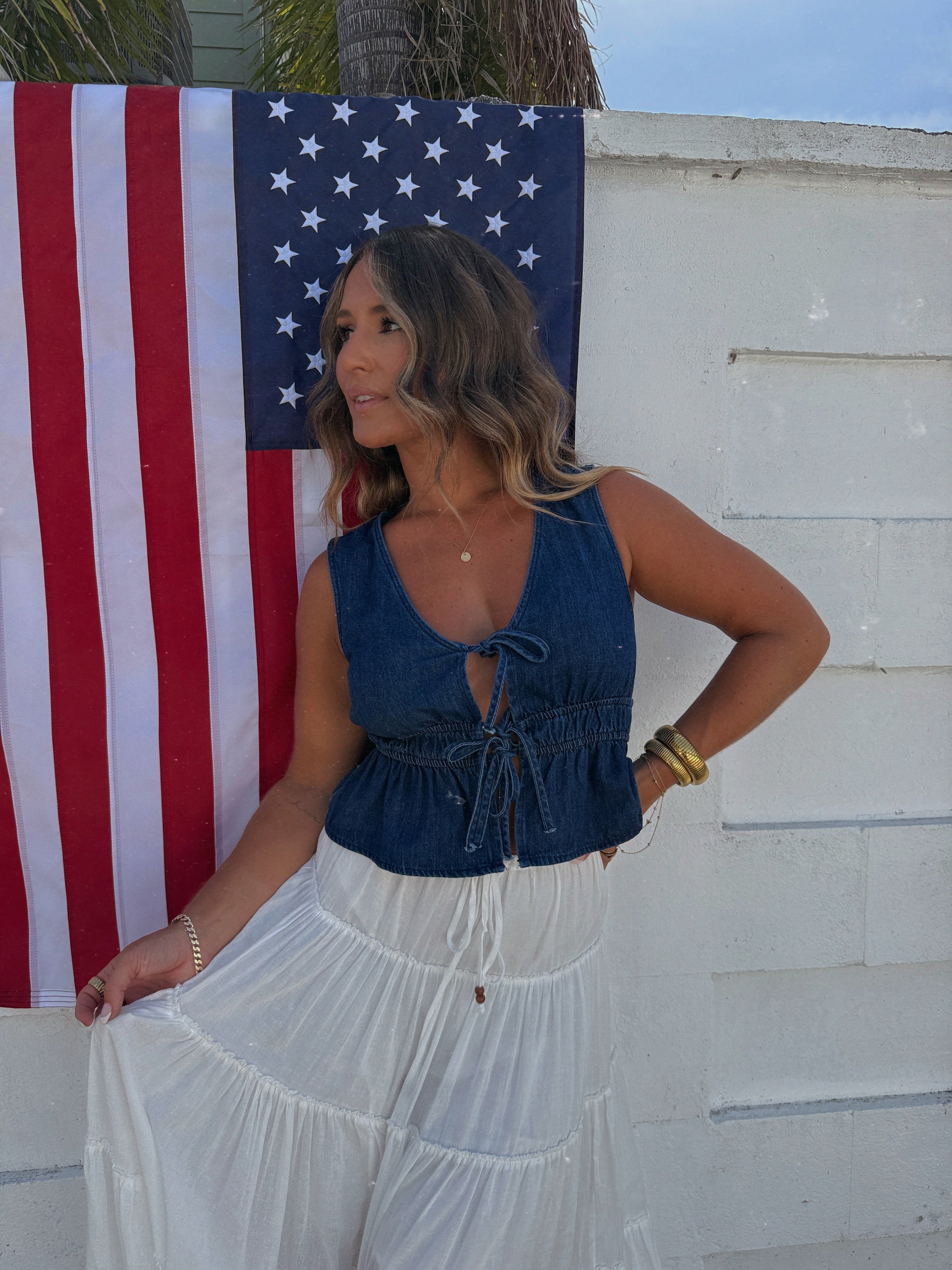 Old Glory Denim Vest Top