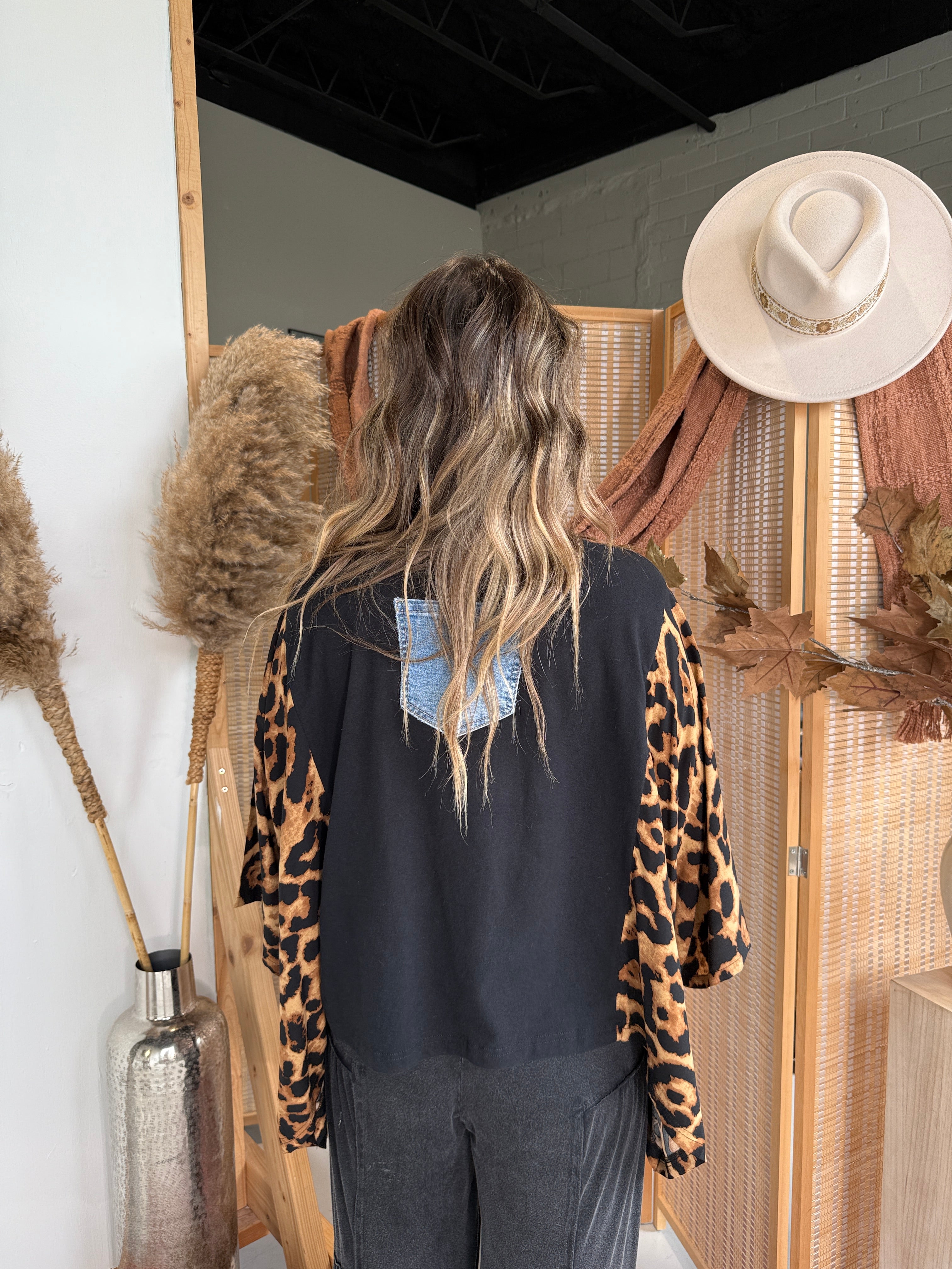 Johnny Cash Mix & Match Tee Black Cheetah