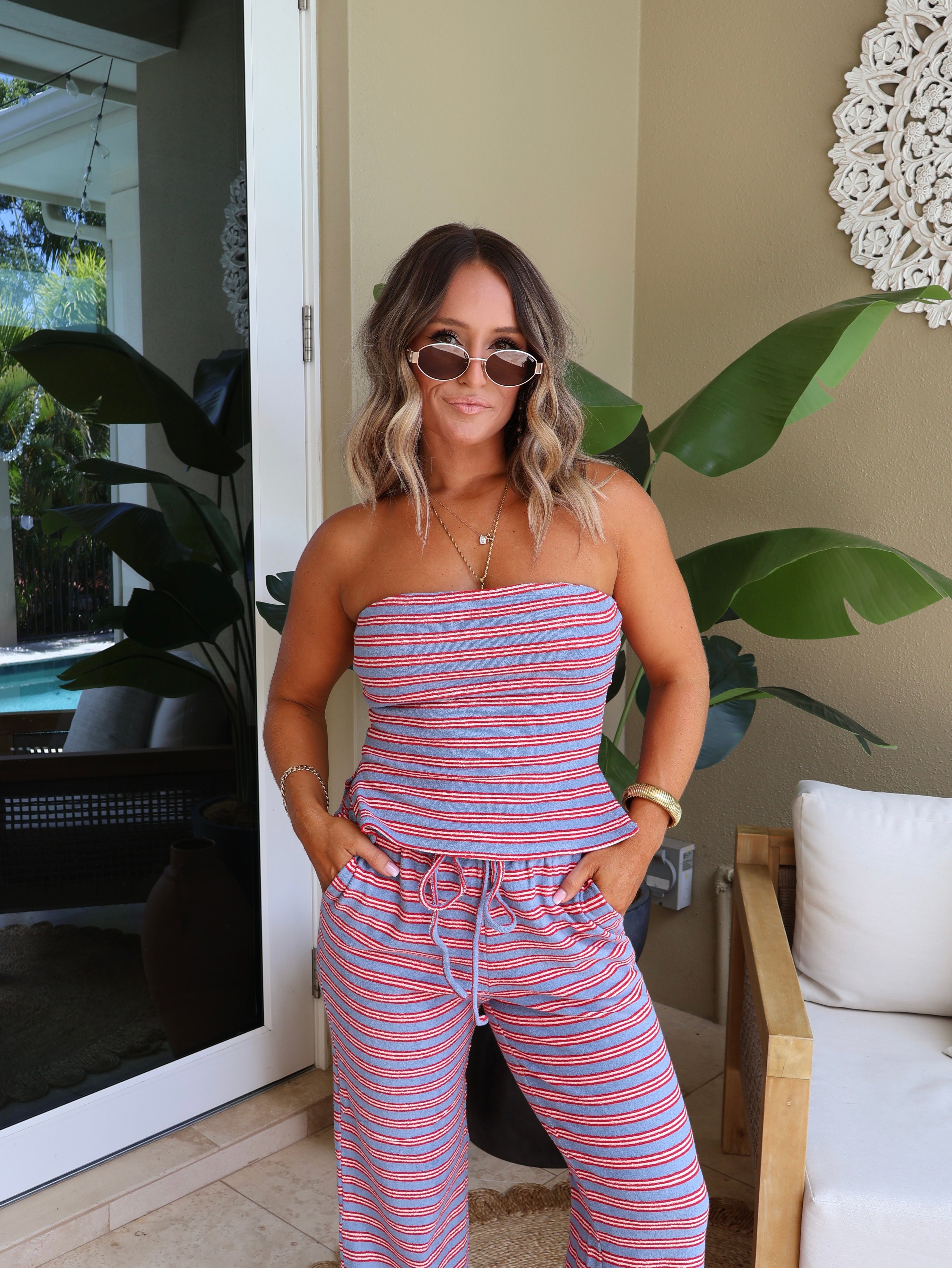 Americana Avenue Striped Set Blue Multi