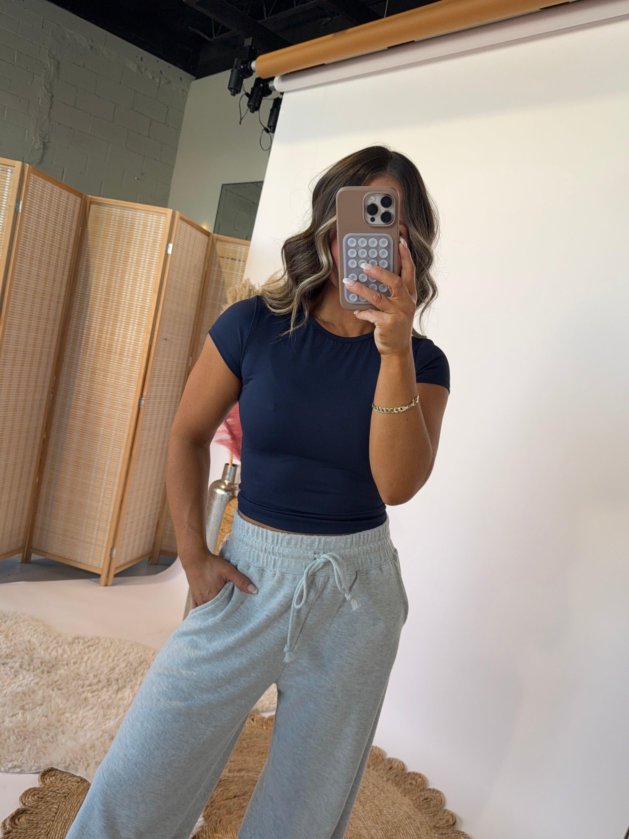 Evie Basic Baby Tee Navy