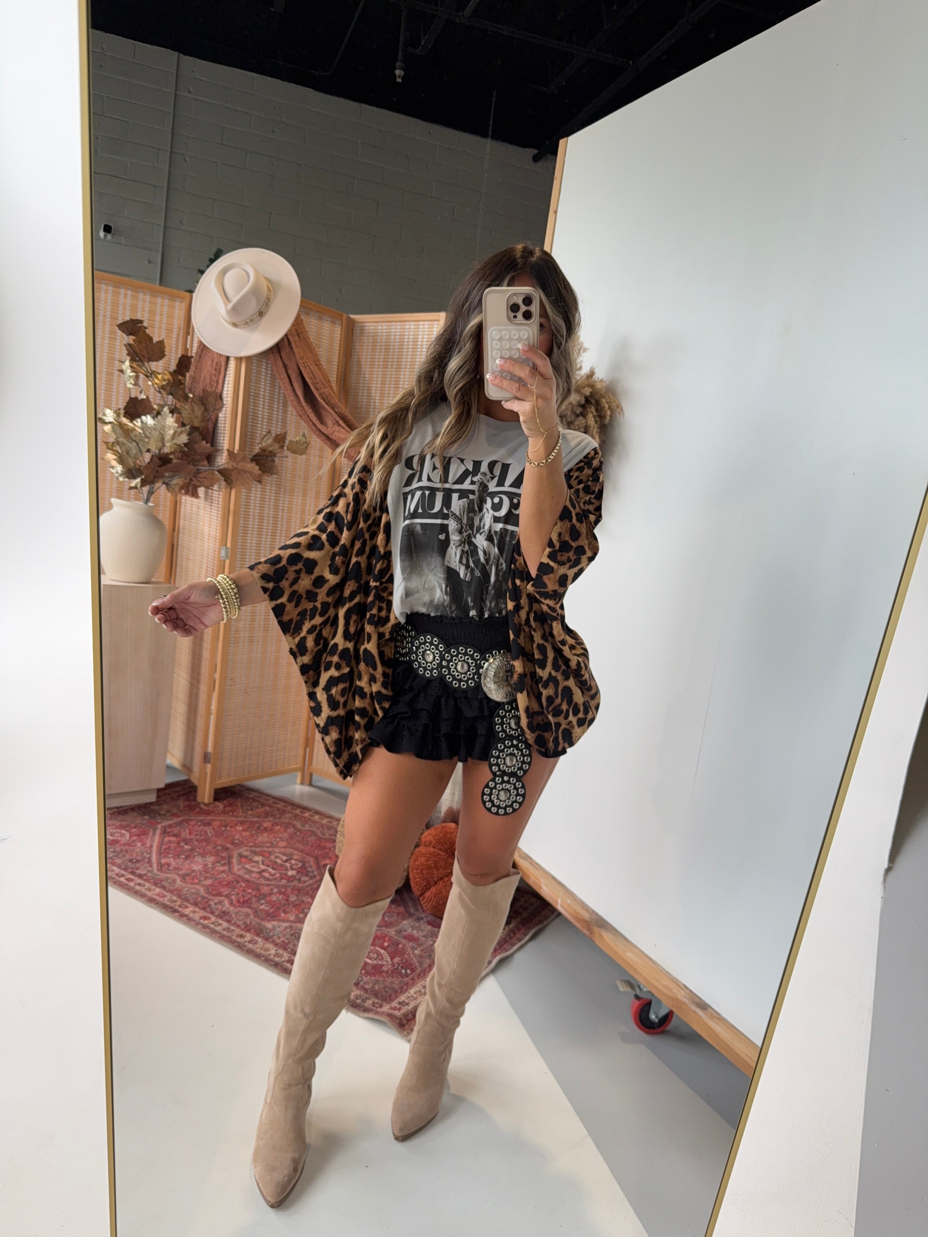 Parker McCollum Mix & Match Tee Taupe Cheetah