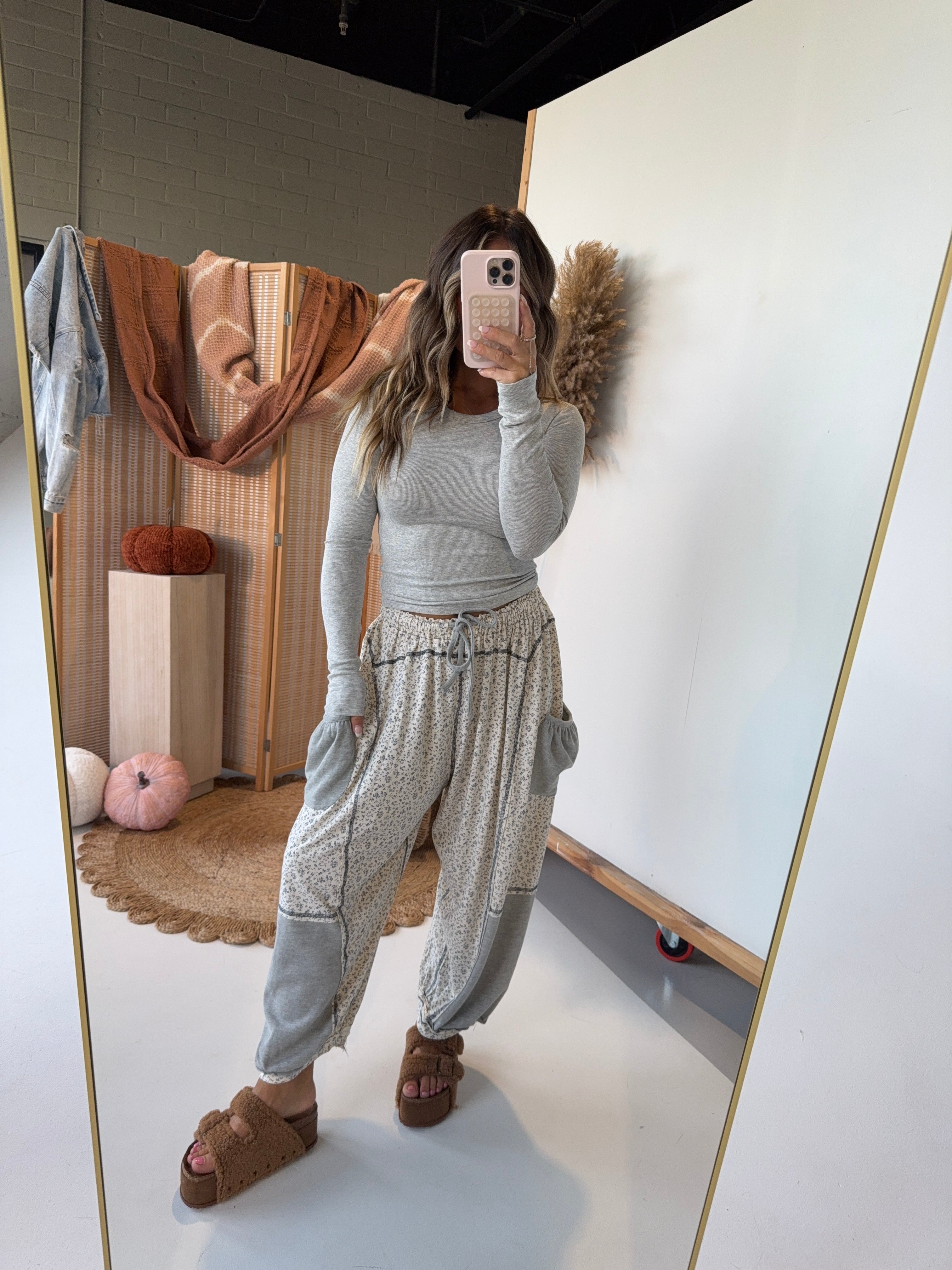 Folklore Barrel Lounge Pants Grey Multi