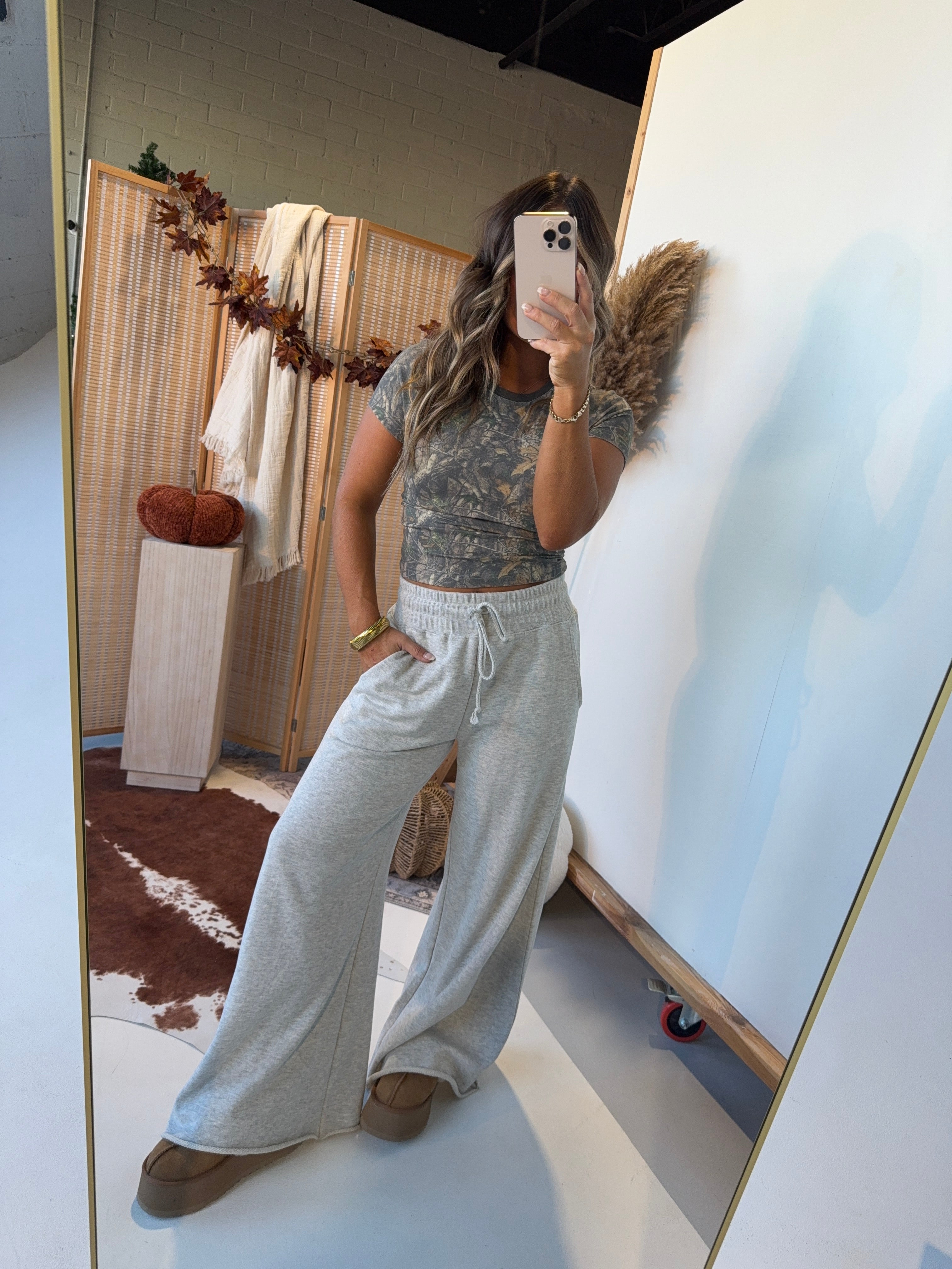 Coffee Shop Mornings Sweatpants Grey