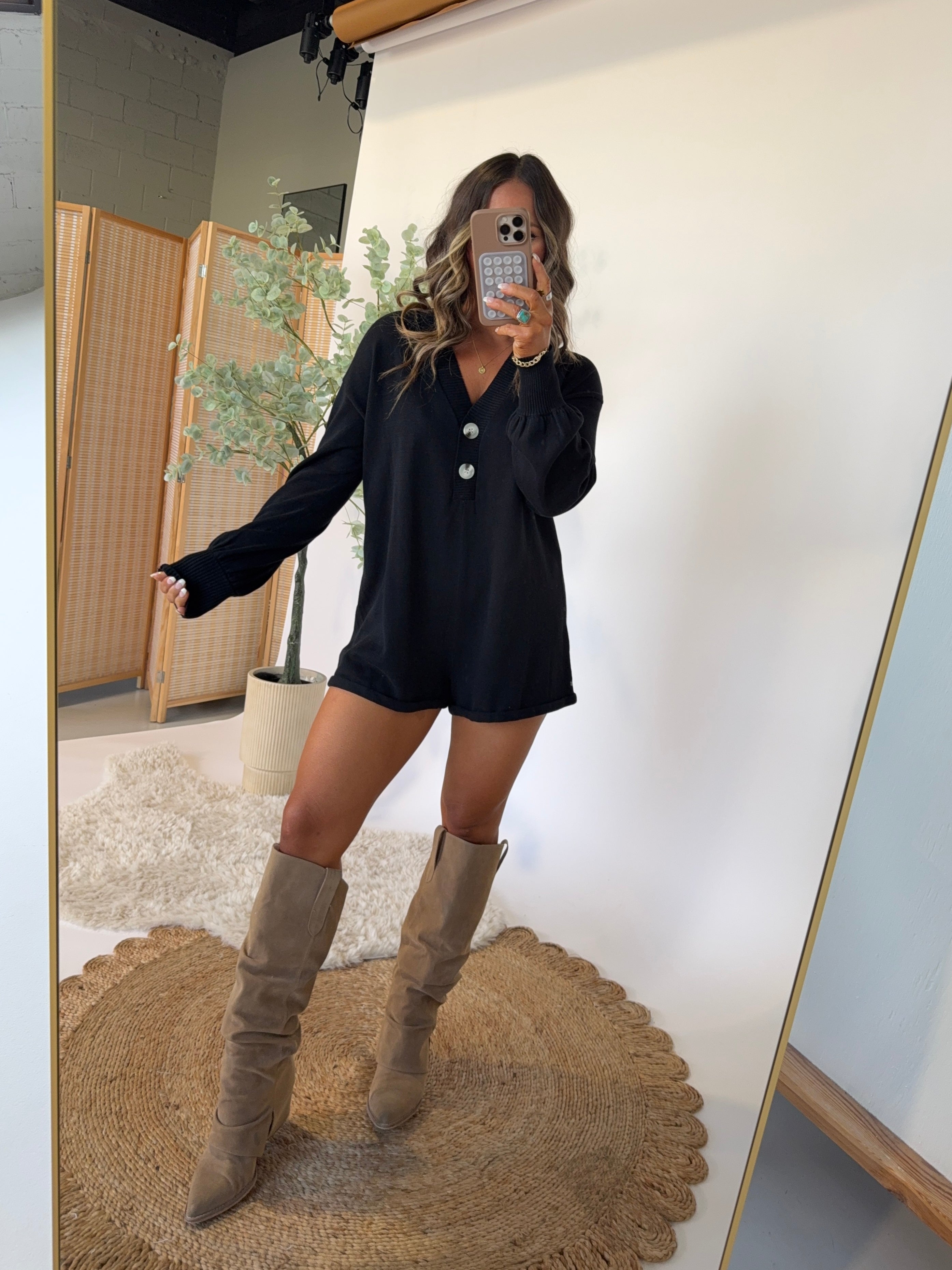 Audrey Romper Black