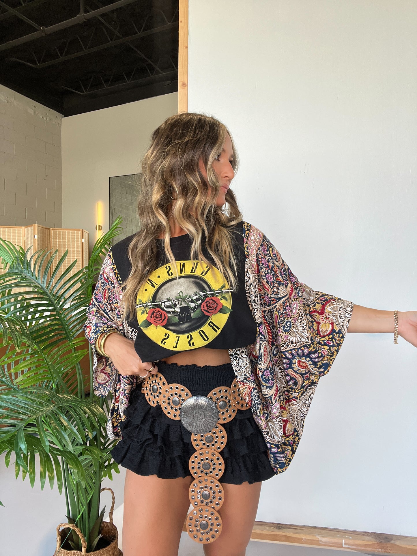 Guns N' Roses Mix & Match Tee Black Floral