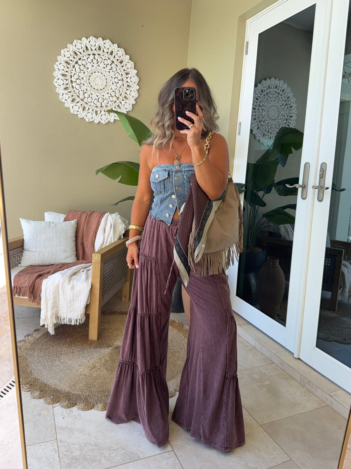 Vera Tiered Lounge Pants Fig