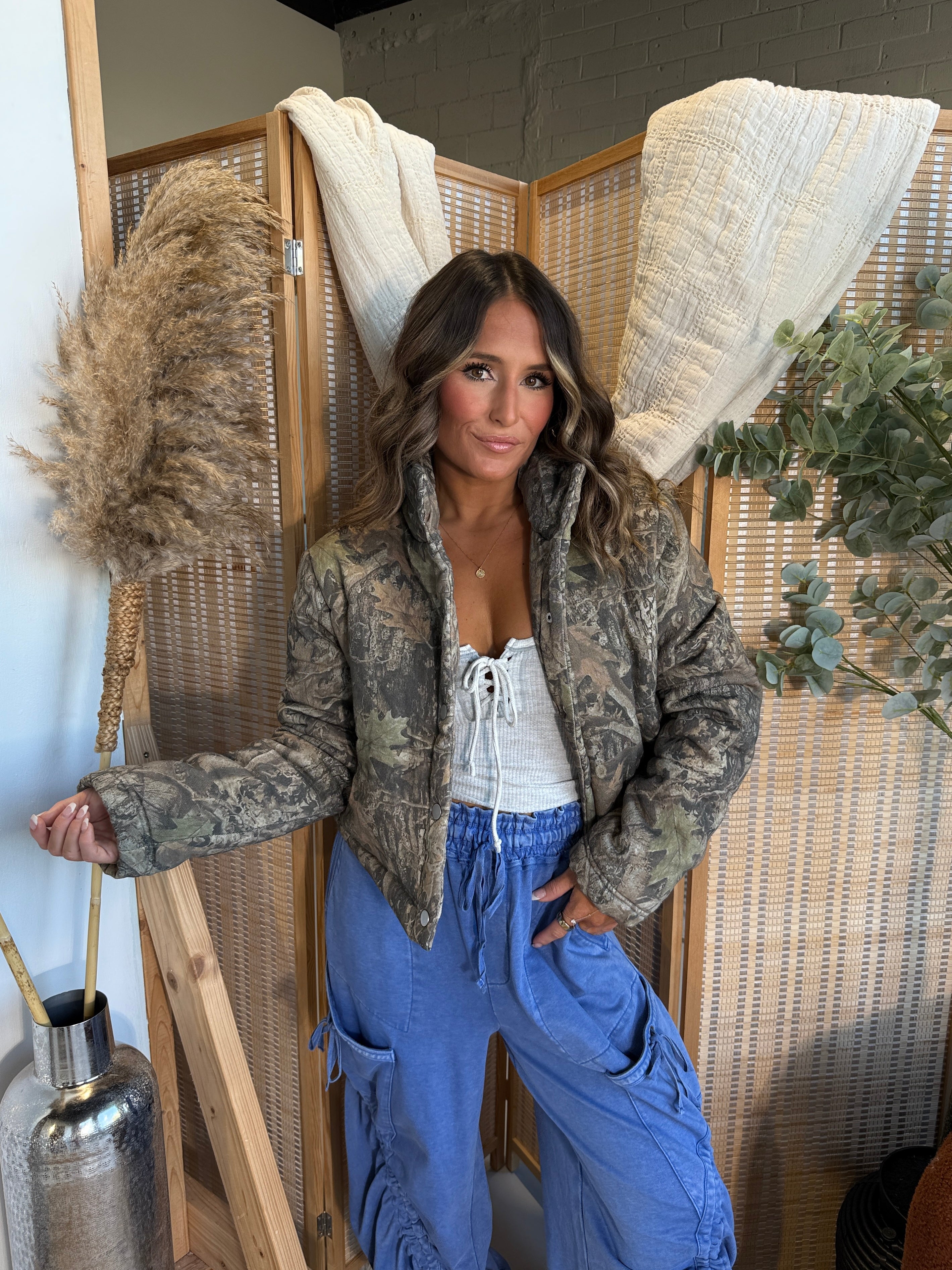 Moss & Stone Puffer Jacket Camo