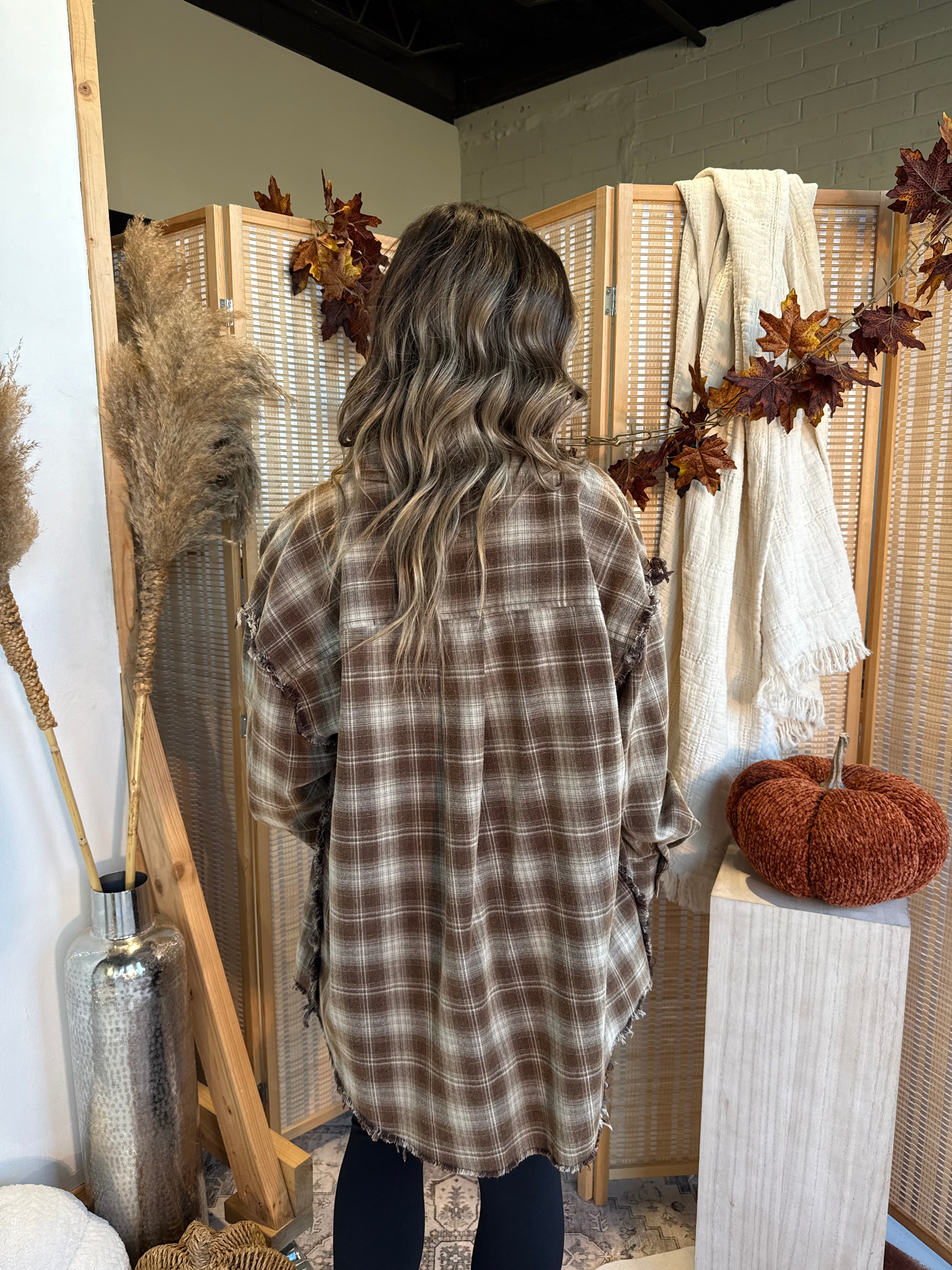 Brown Sugar Plaid Button Down Chocolate