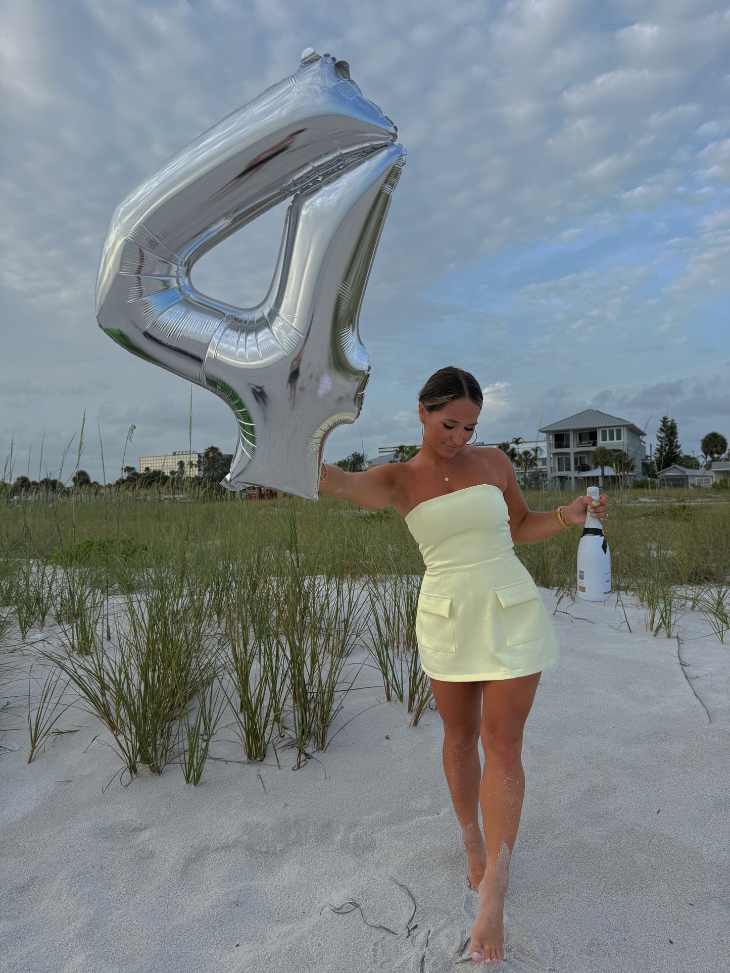 Sunday Brunch Romper Dress Vanilla