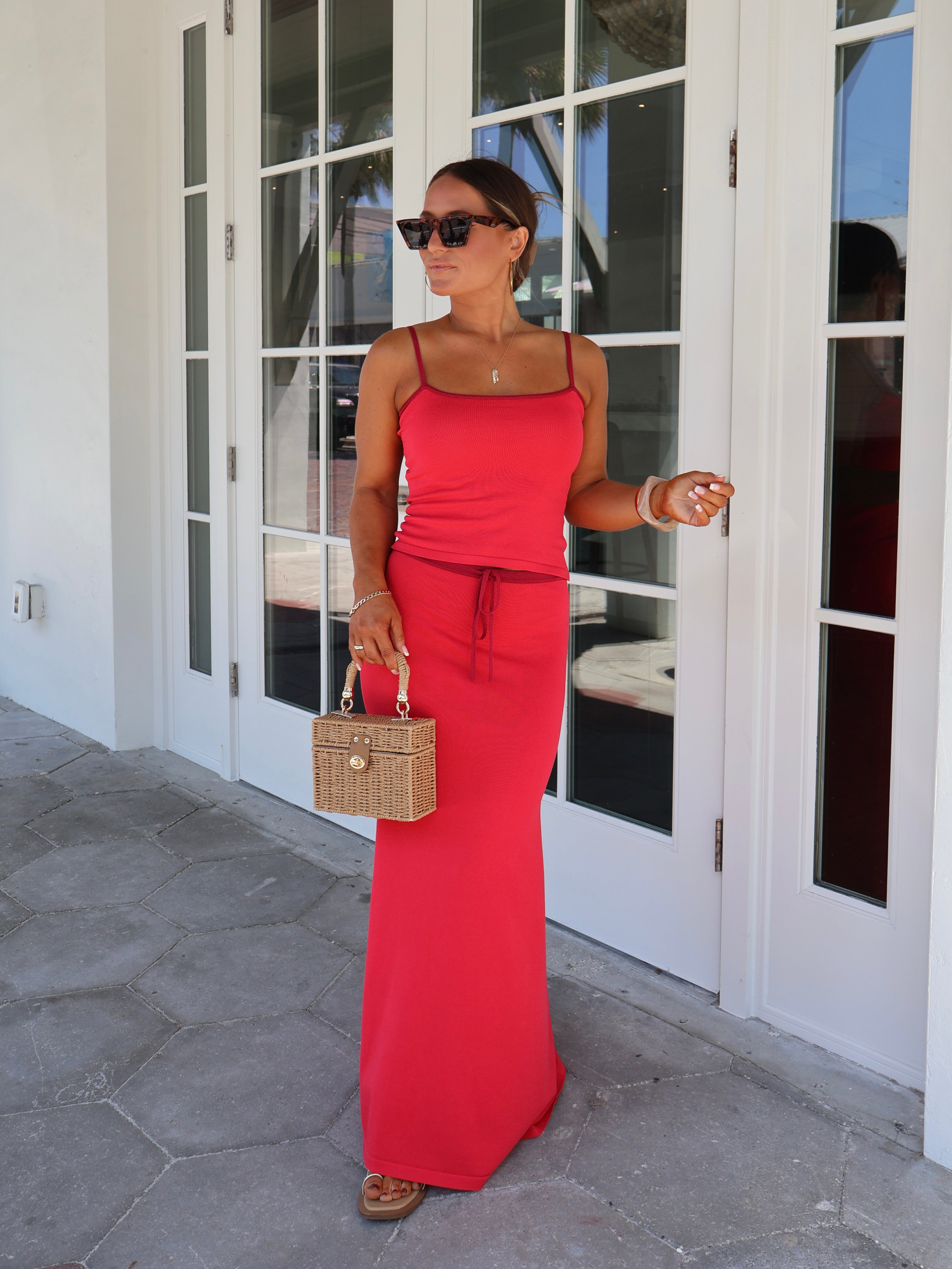 Vivid Dreams Piped Set Red