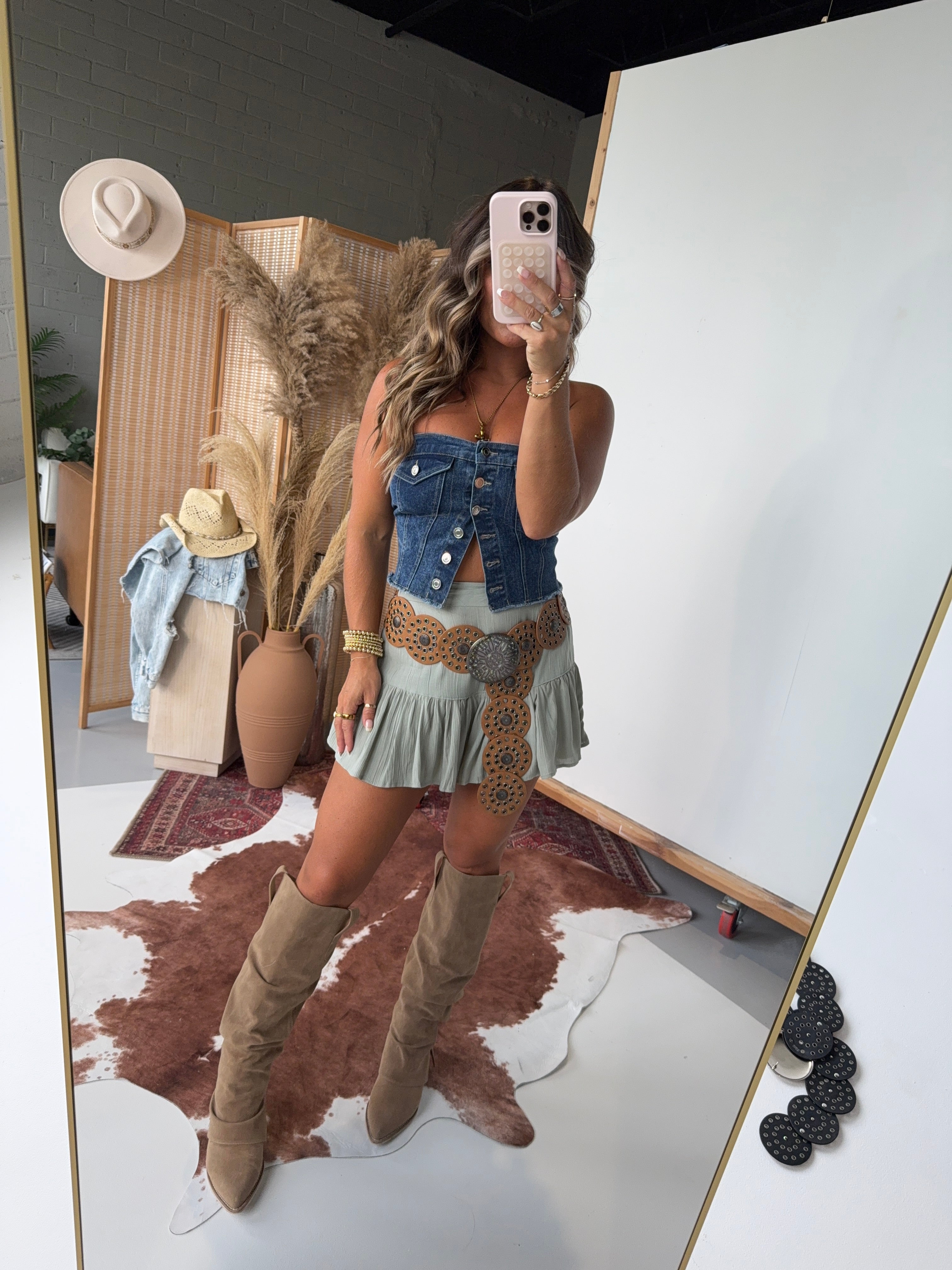 Canyon Crush Mini Skort Sage