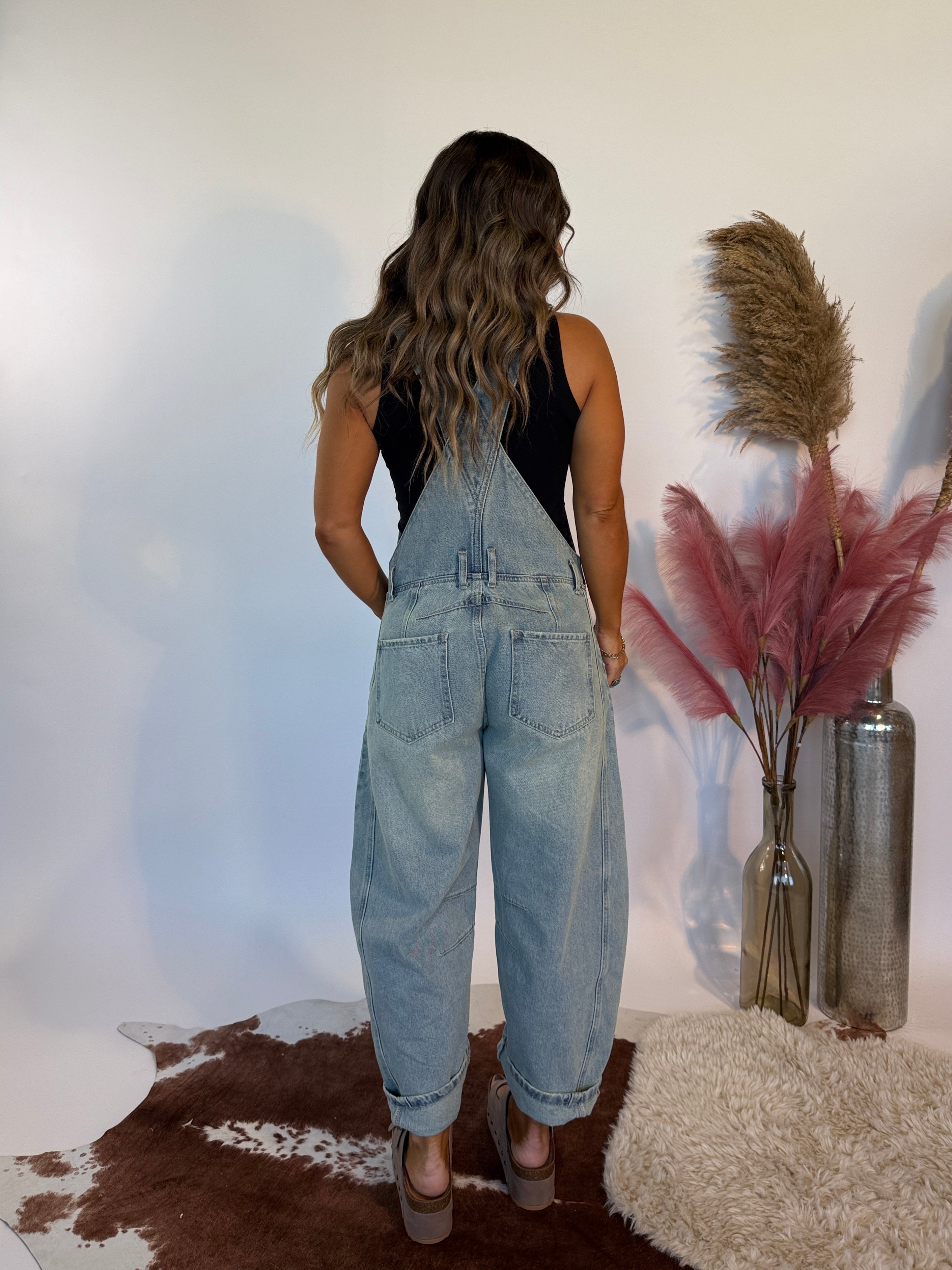 Gracie Barrel Overalls Denim