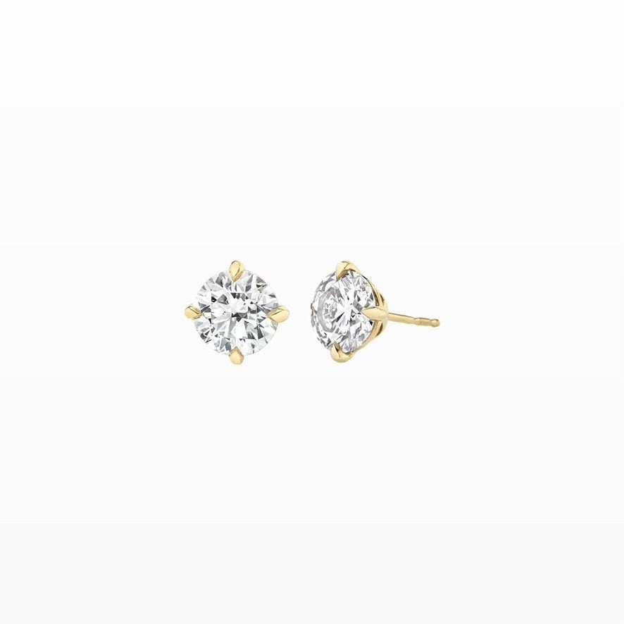Everclear Round Cut Stud Earrings