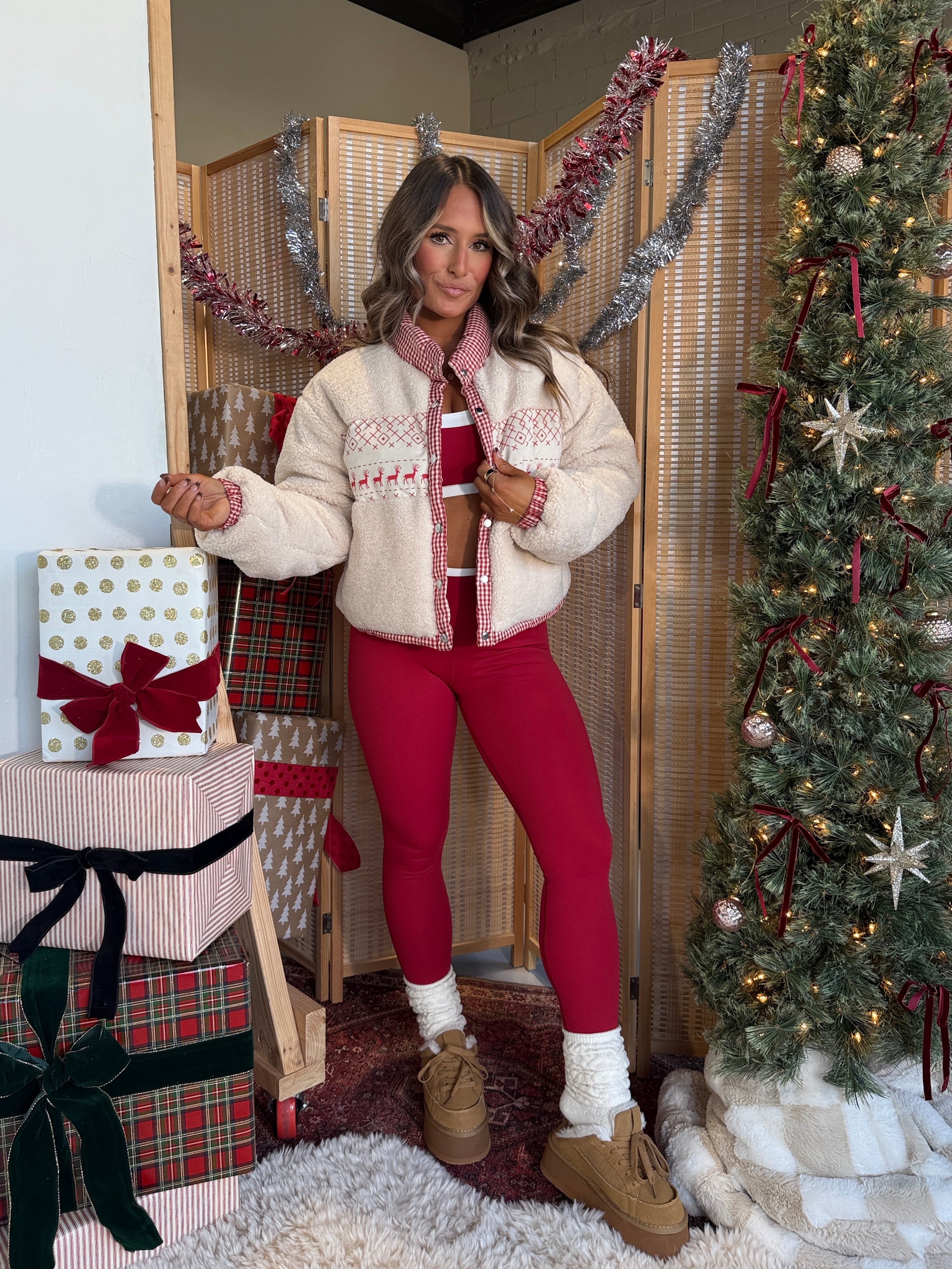 Rudolph Puffer Sherpa Jacket Cream