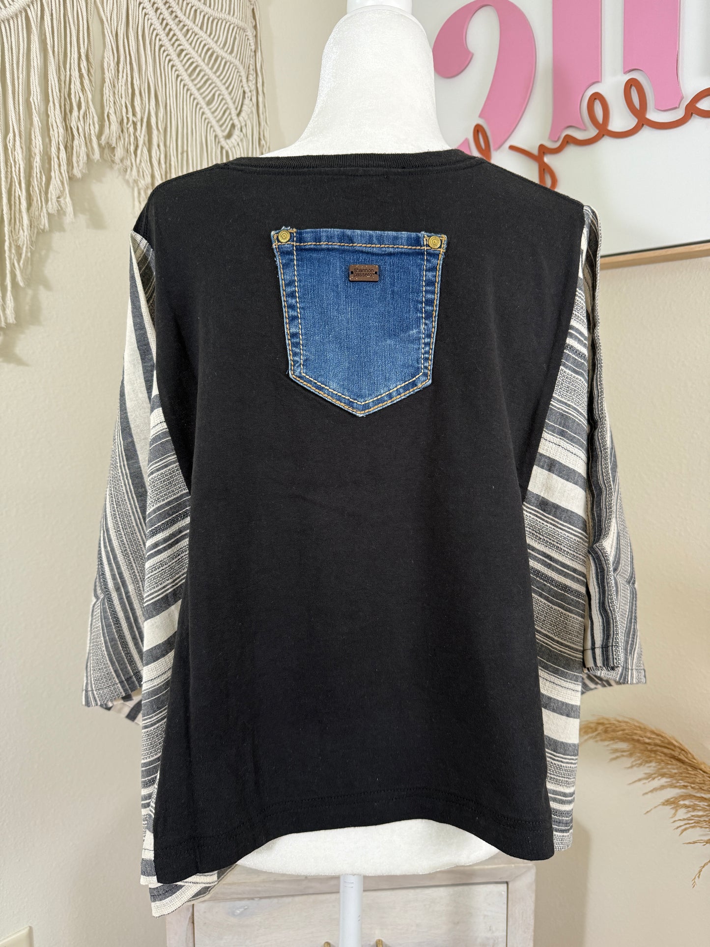 Britney Spears Mix & Match Tee Black Stripe