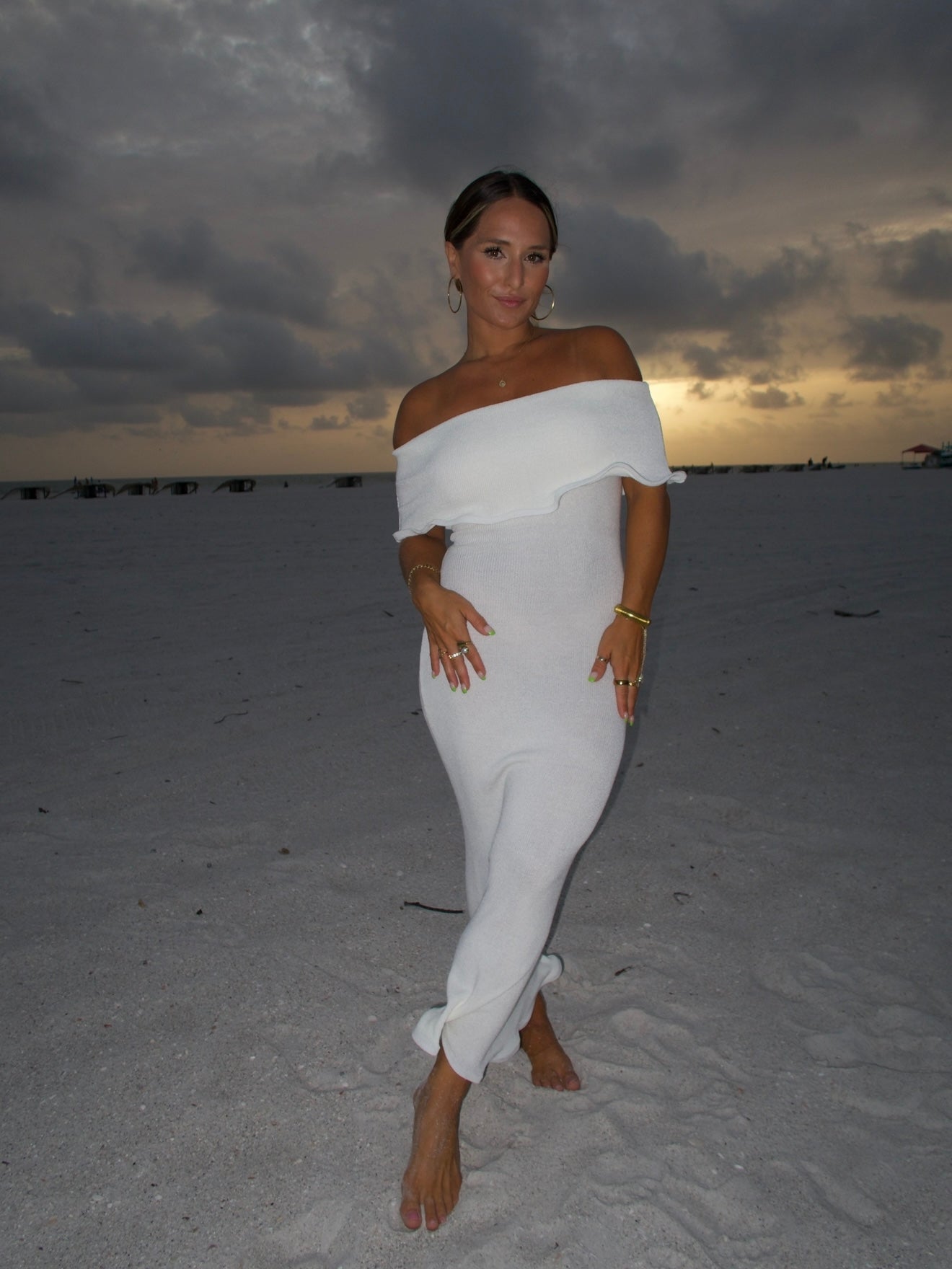 Treasure Island Midi Dress Ivory