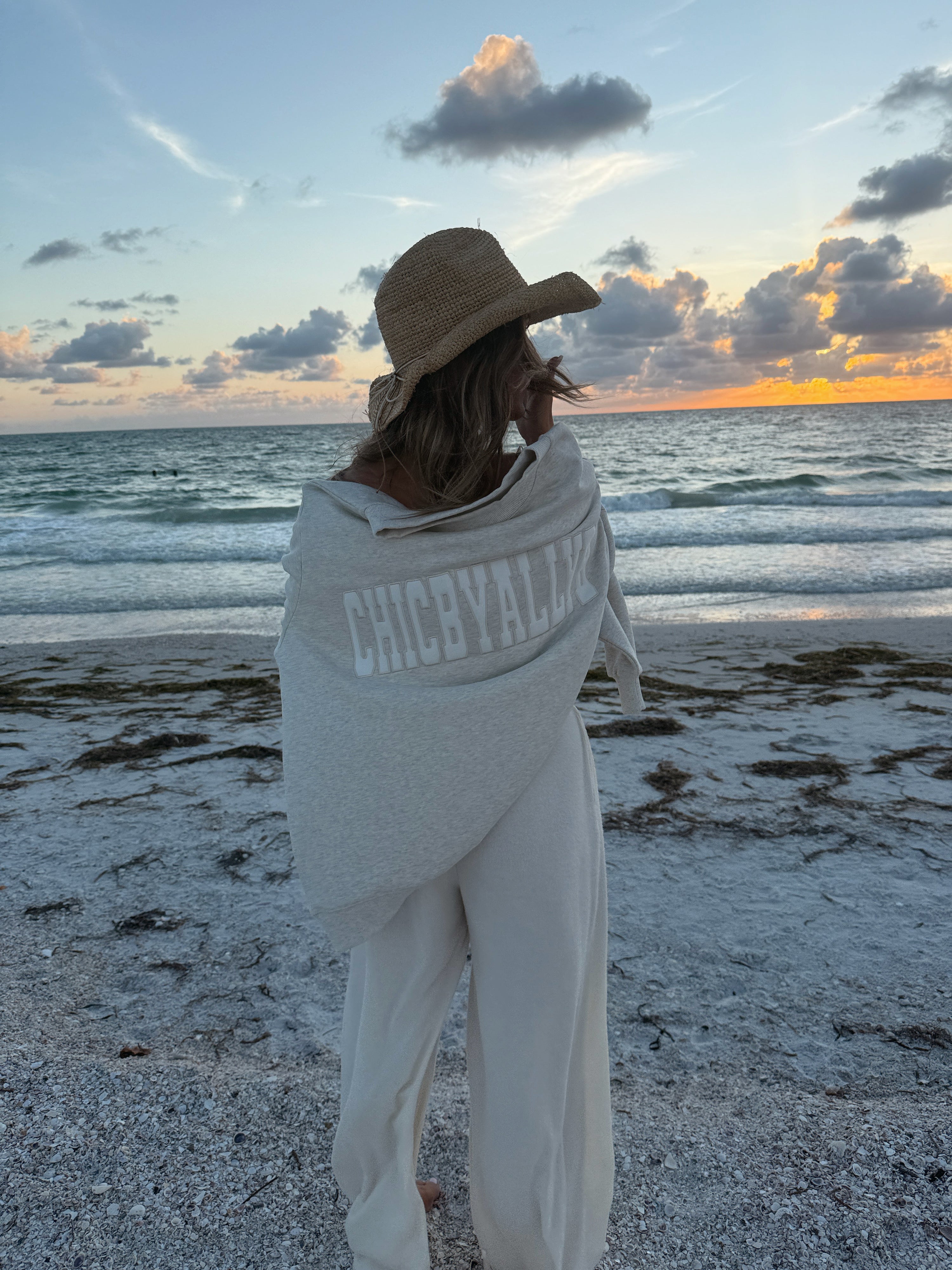 Chic by Ally B Mock Neck Sweatshirt Oat Grey