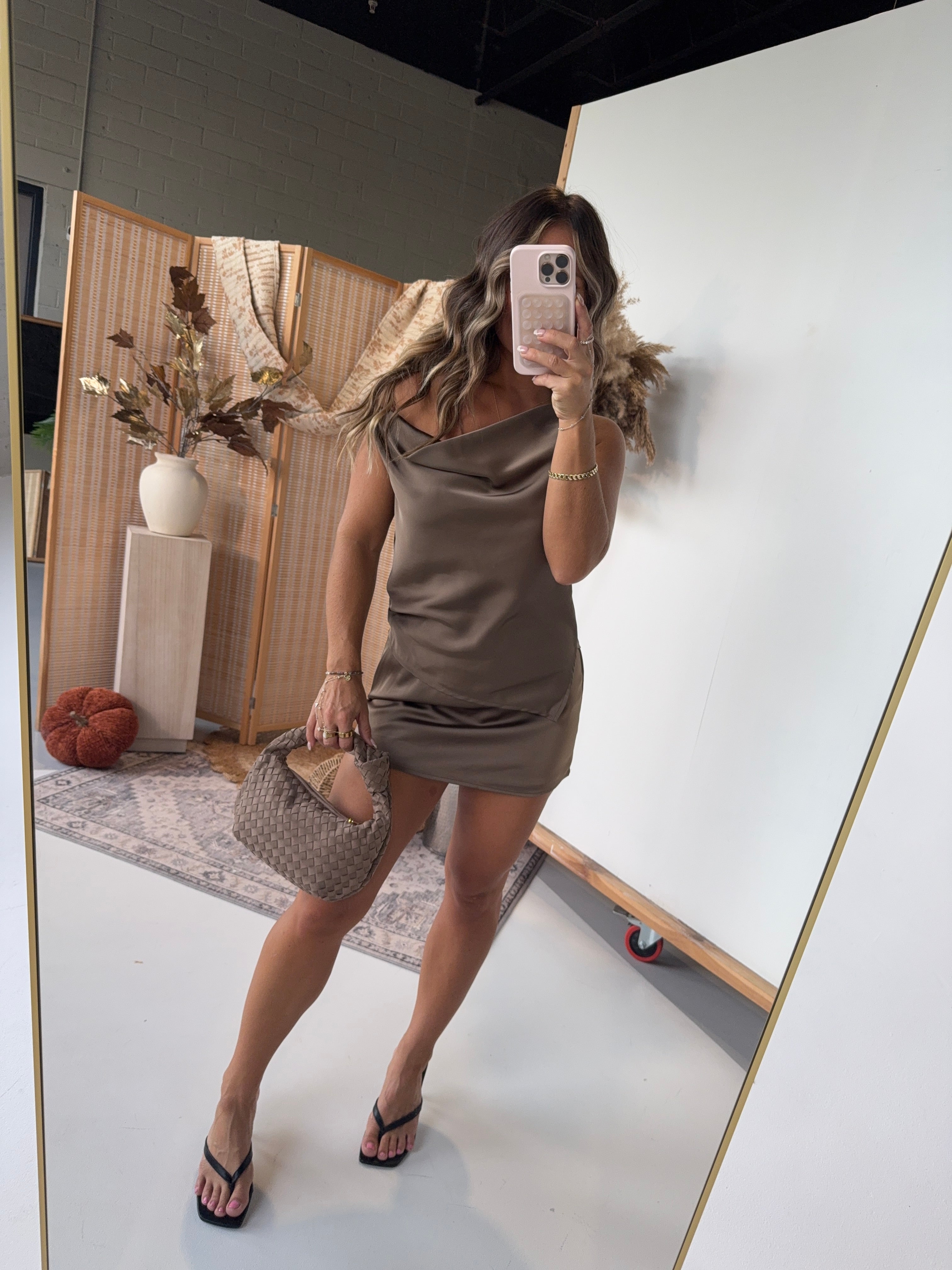 Birch Breeze Mini Skort Set Taupe