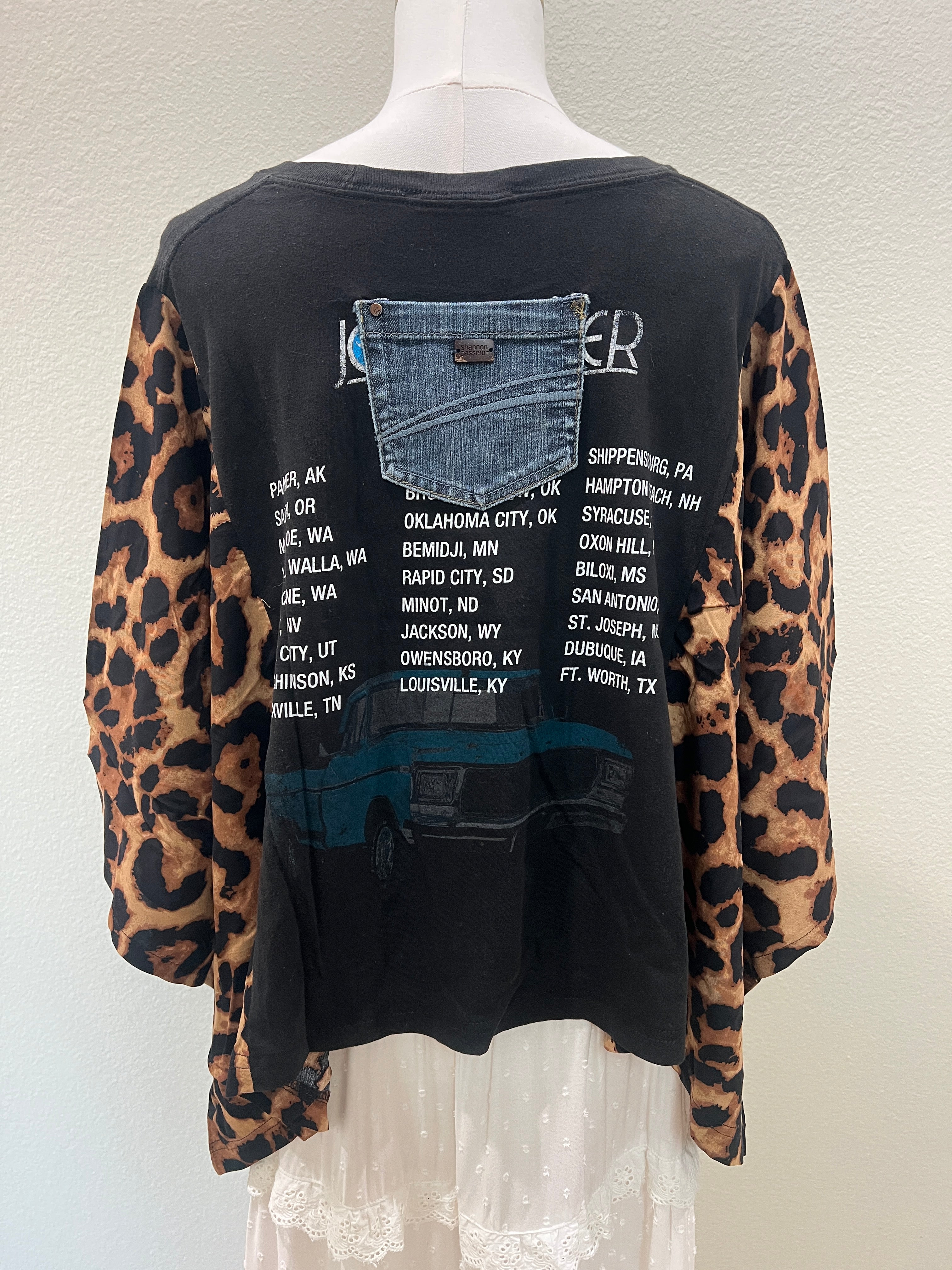 Josh Turner Mix & Match Tee Black Cheetah