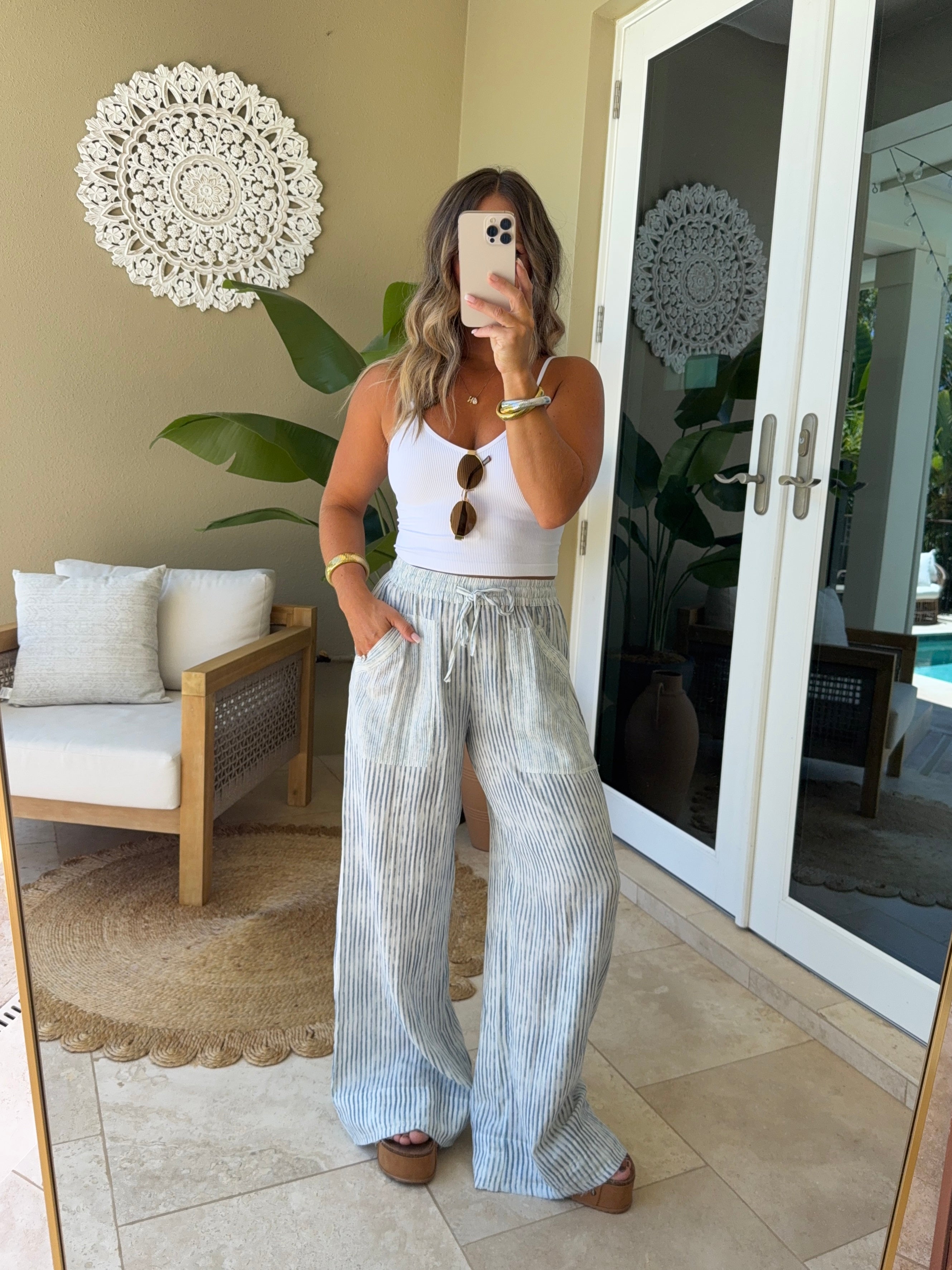 Daybreak Striped Pants Blue Multi