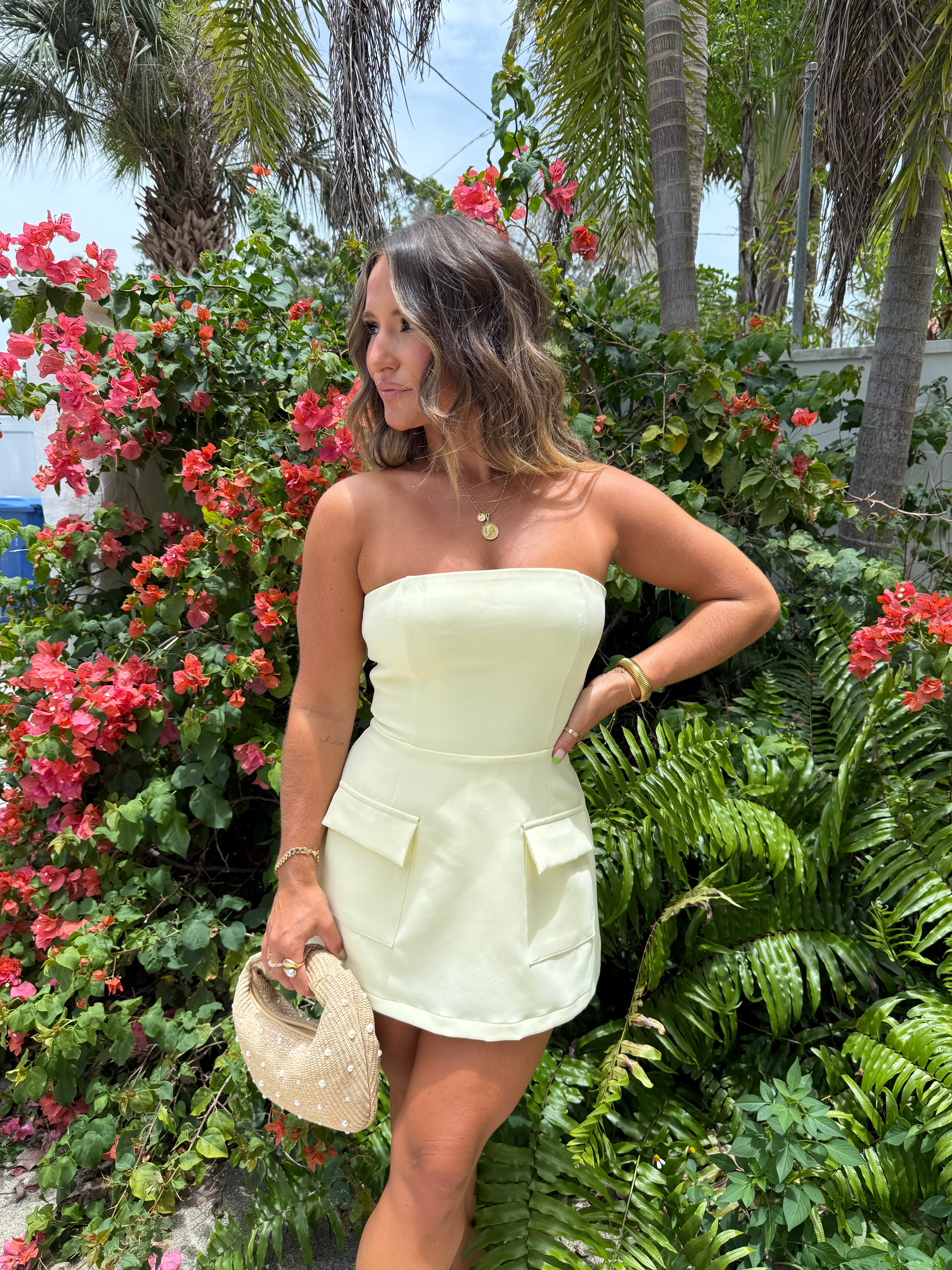 Sunday Brunch Romper Dress Vanilla