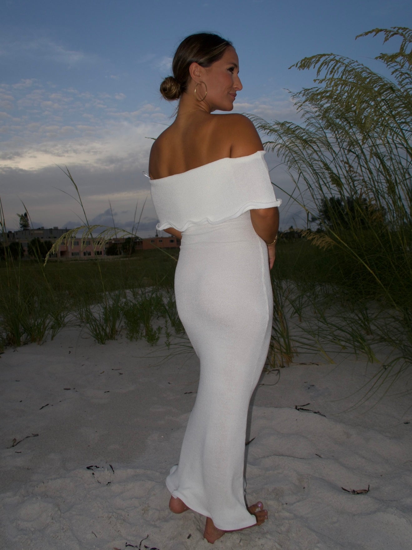 Treasure Island Midi Dress Ivory