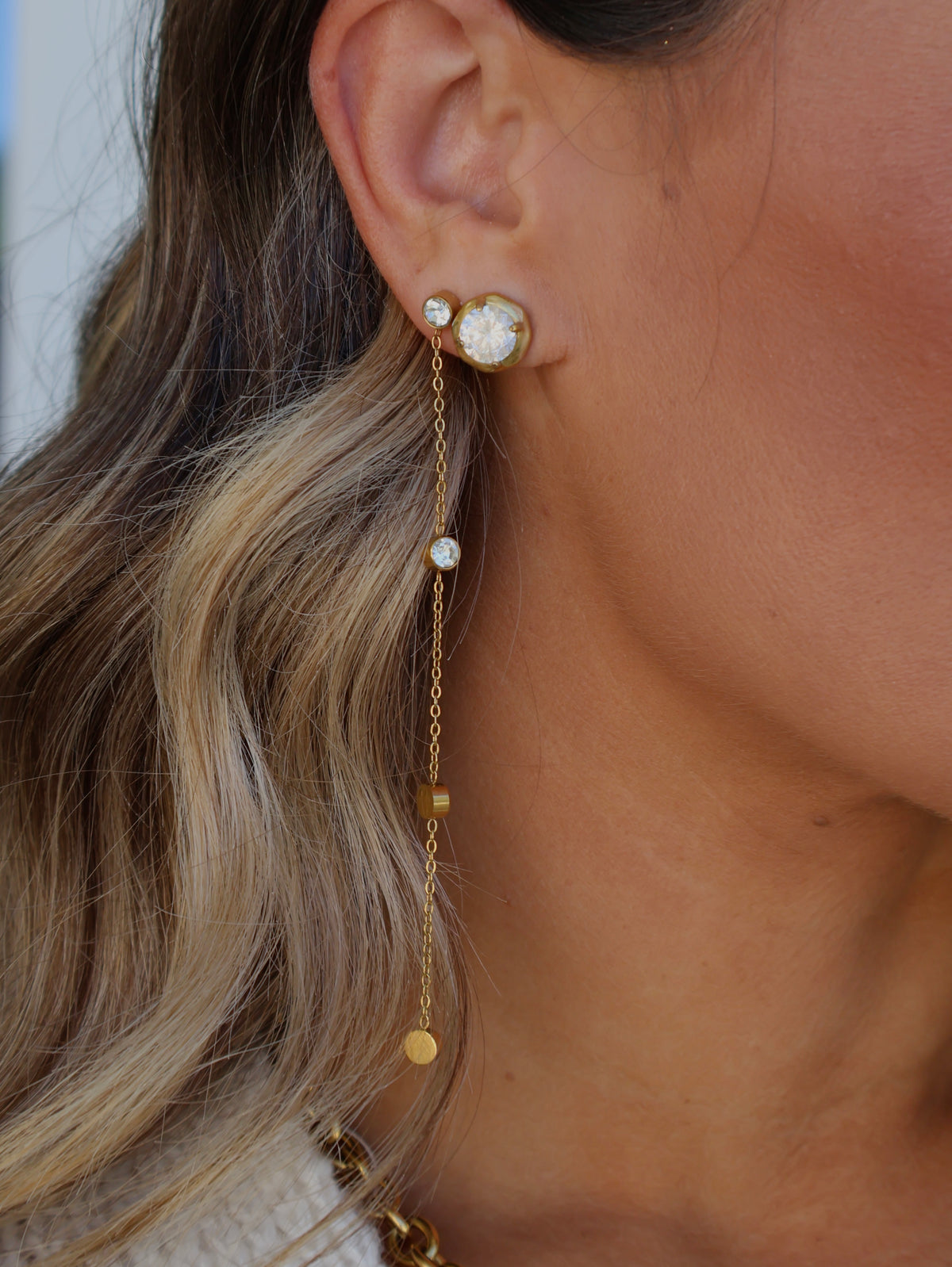 Estate Drop Earrings Gold