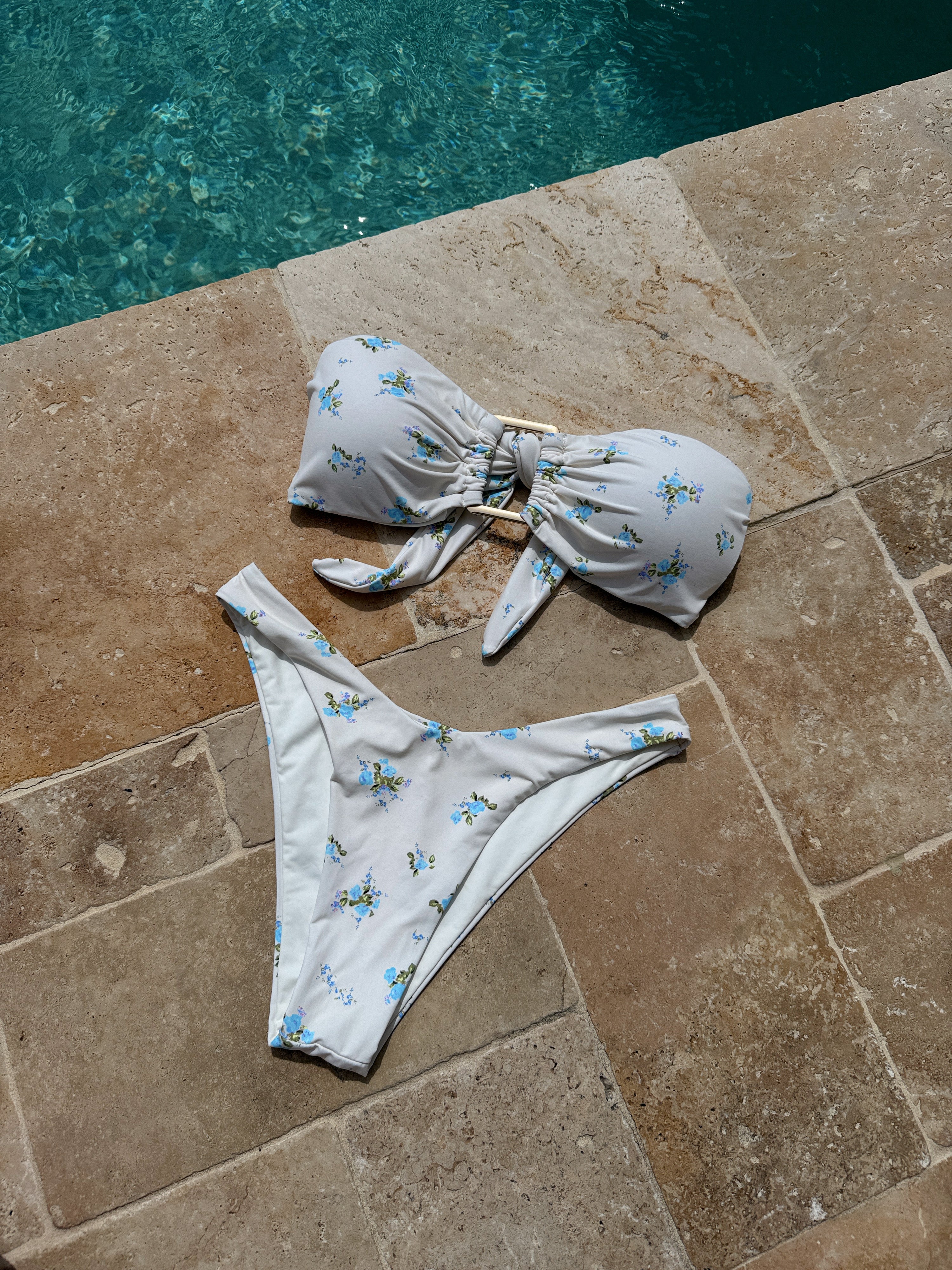 Summer Florals Bandeau Bikini Top