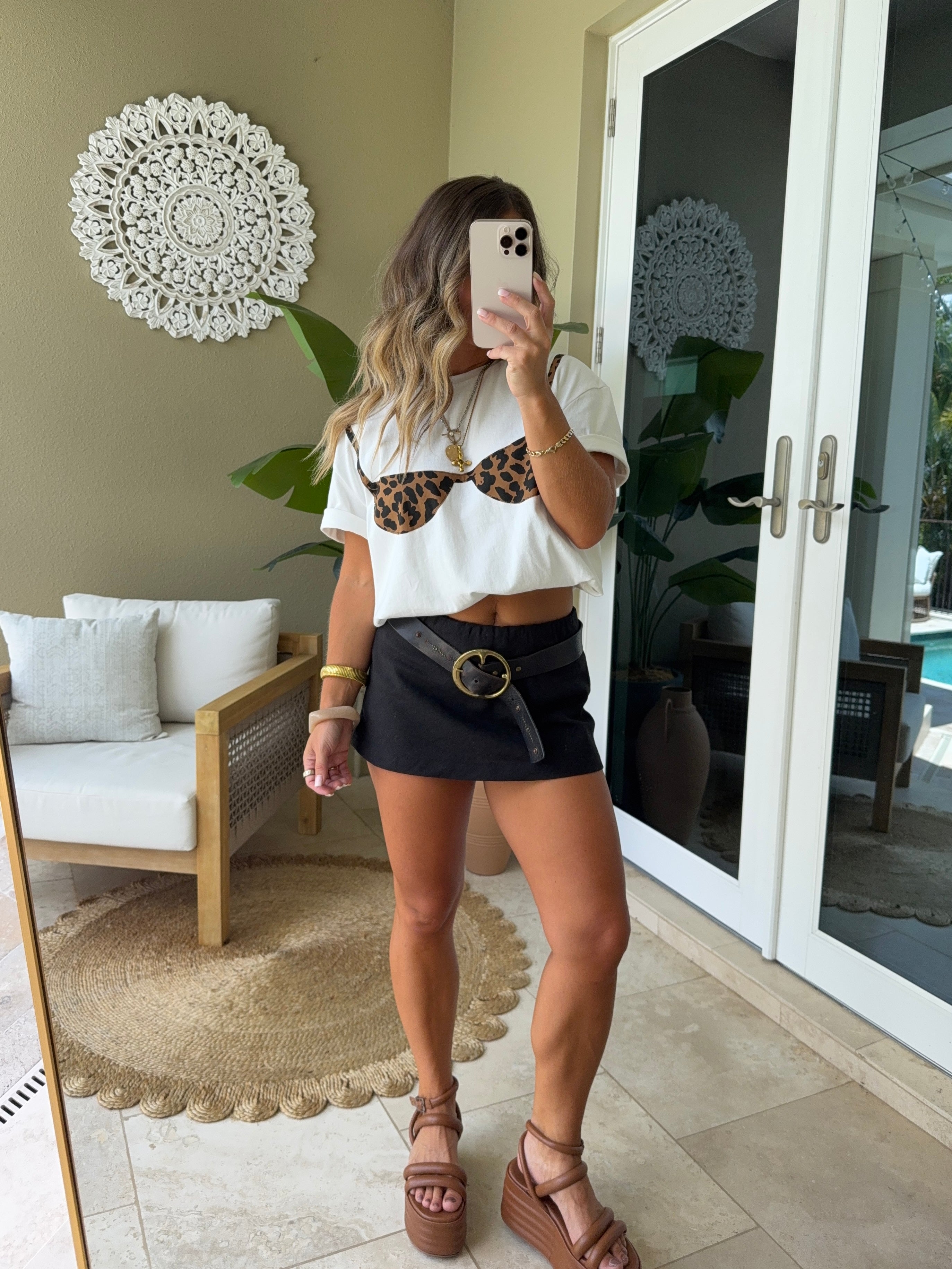 Lucky Charm Mini Skort Black