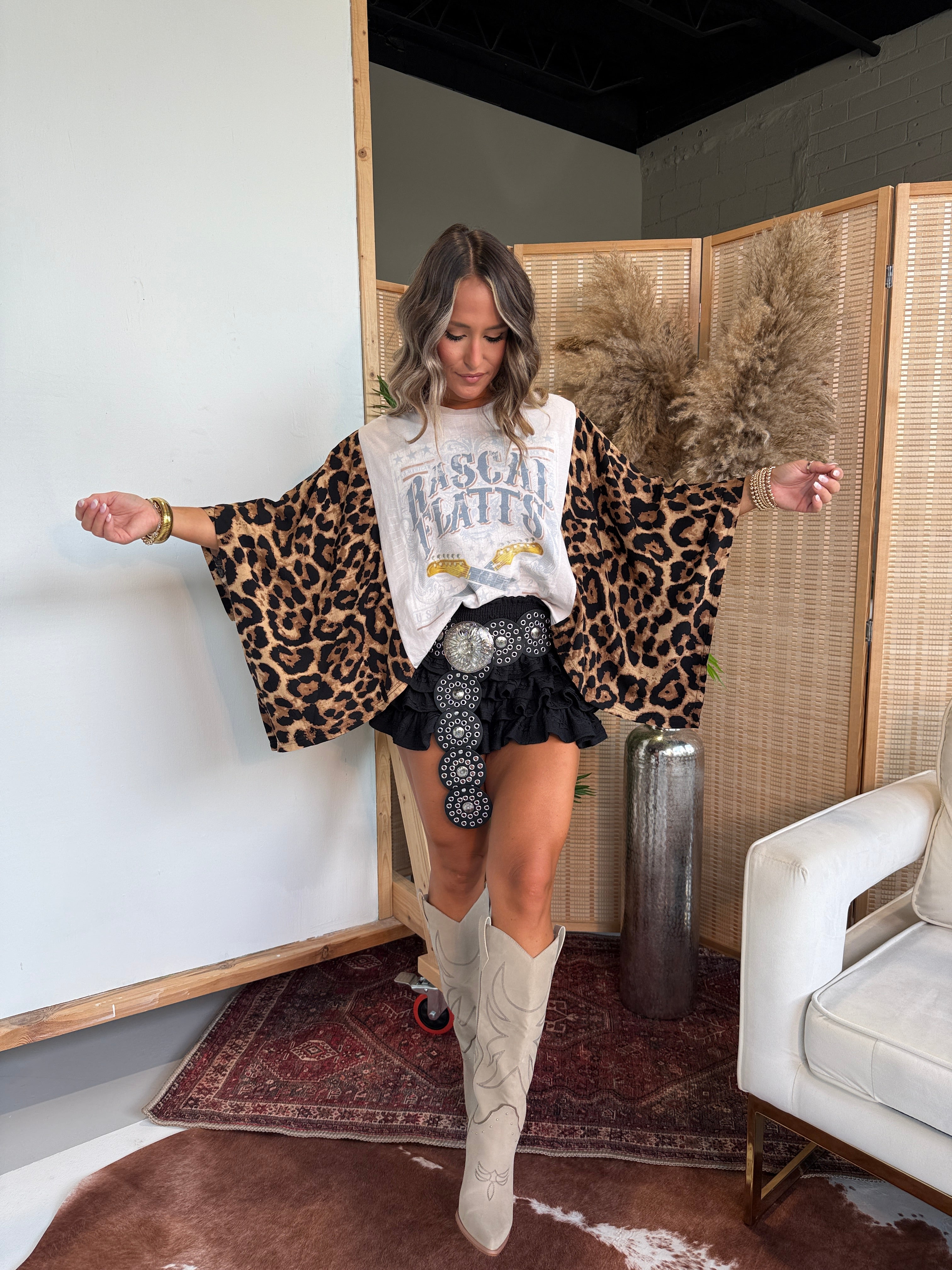 Rascal Flatts Mix & Match Tee Taupe Cheetah