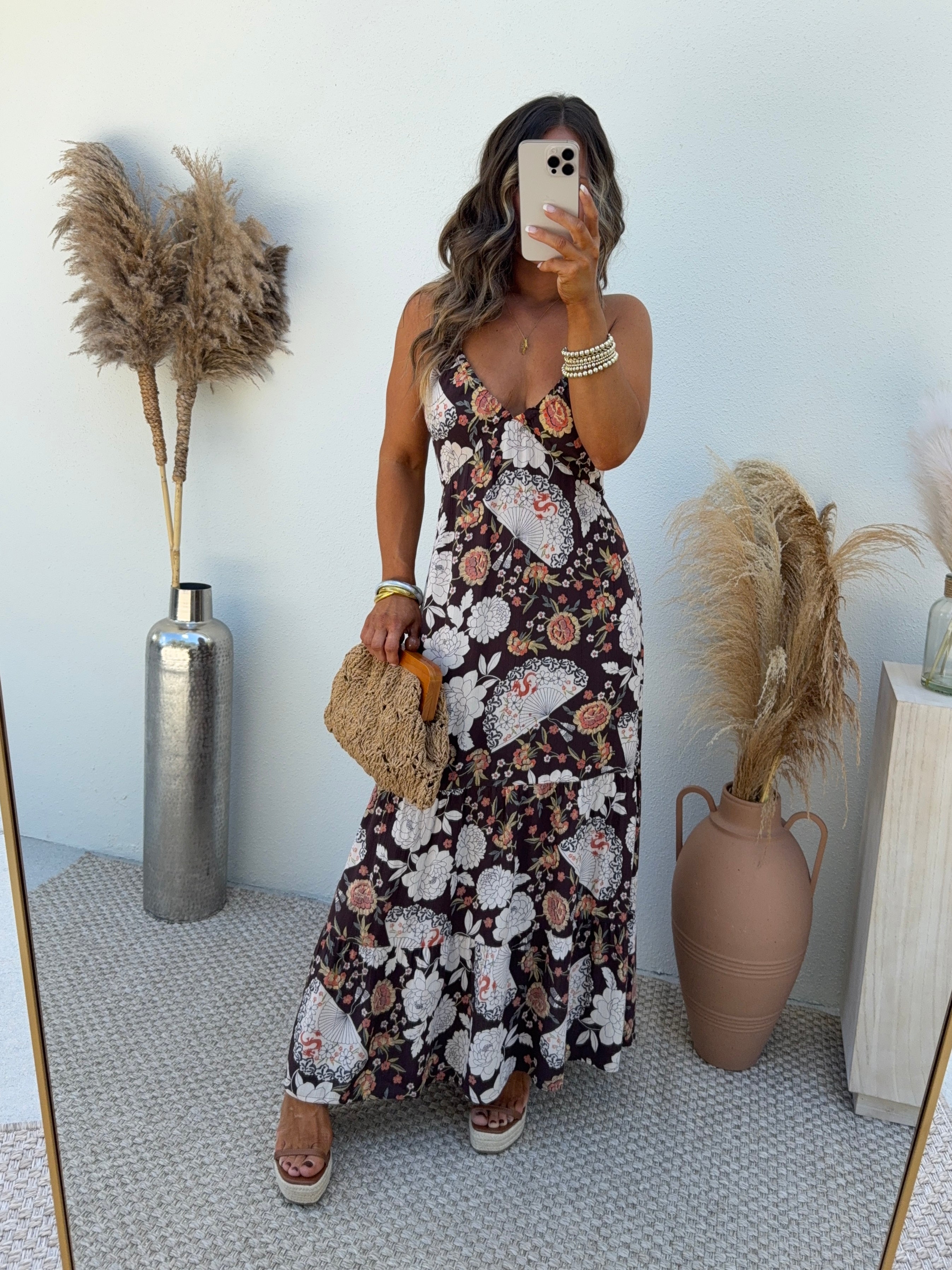 Leah Espadrille Strappy Wedges Tan